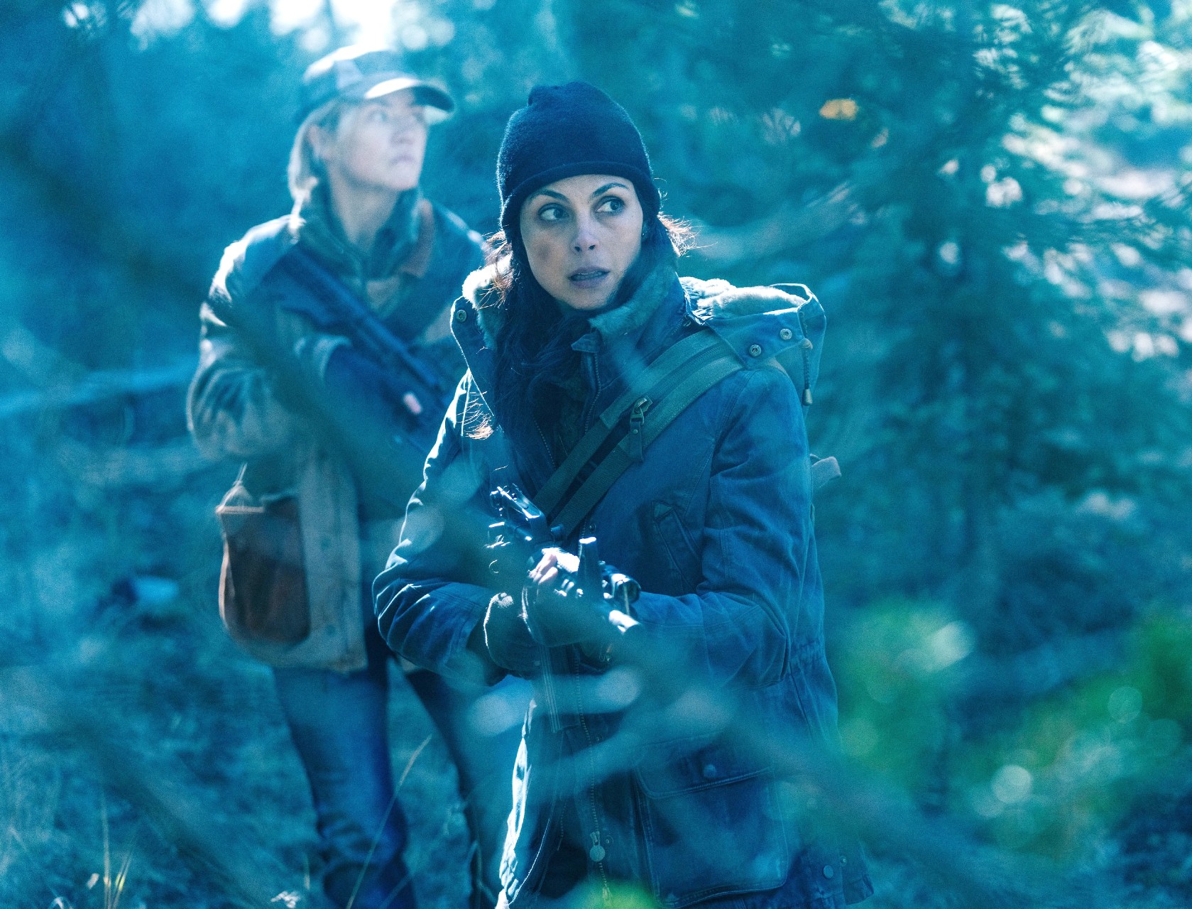 Maddie Hasson, Morena Baccarin in Elevation
