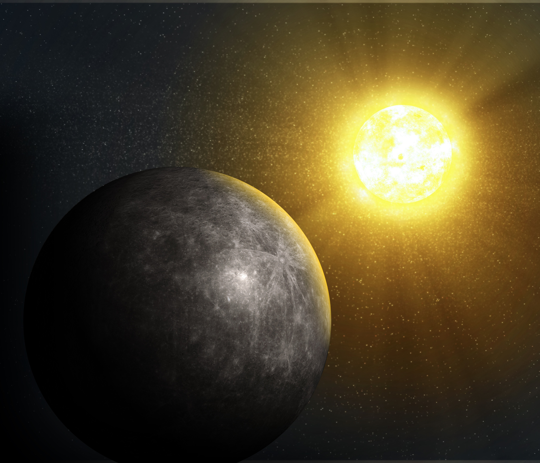 Planet Mercury, computer artwork.