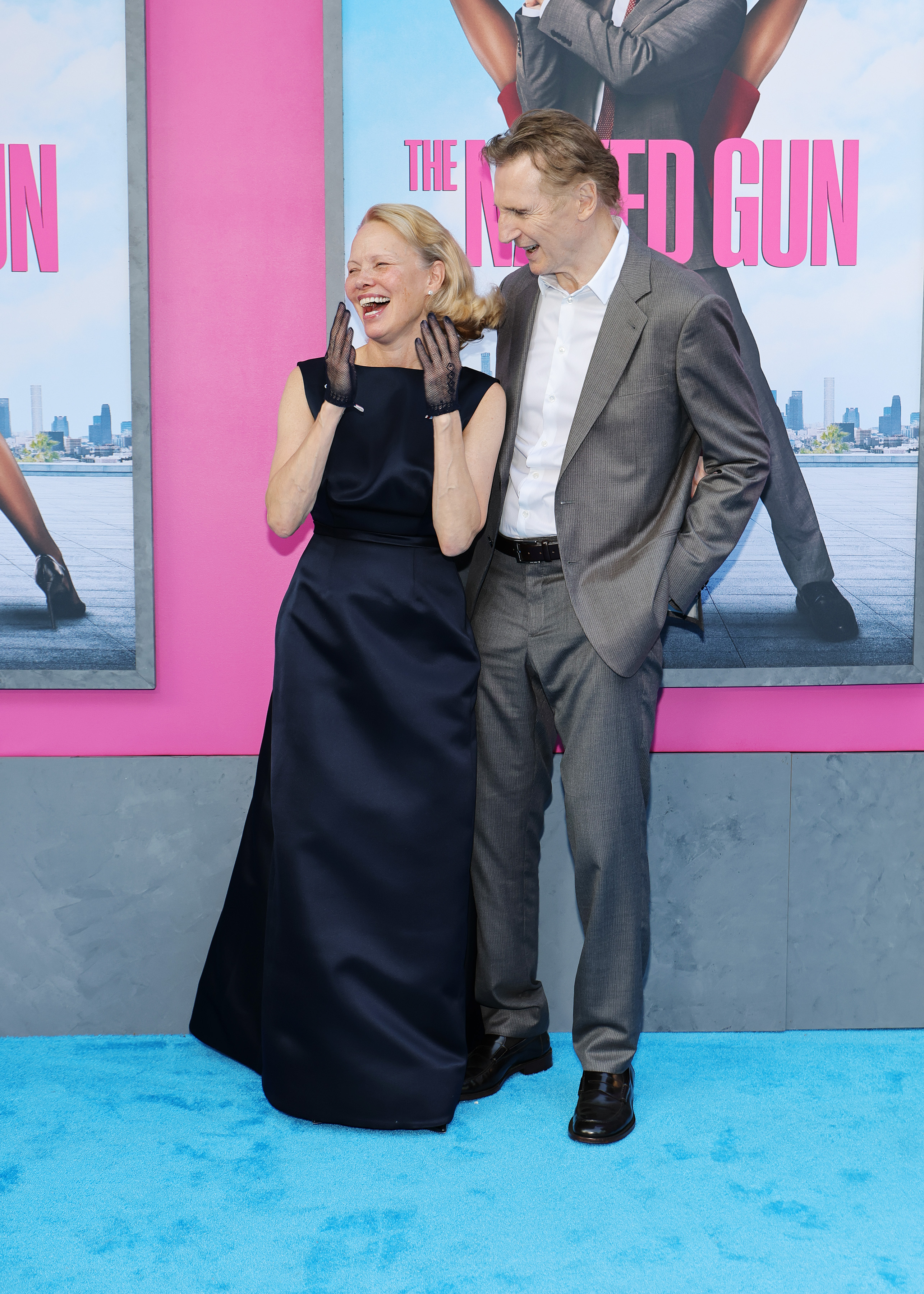 Pamela Anderson and Liam Neeson