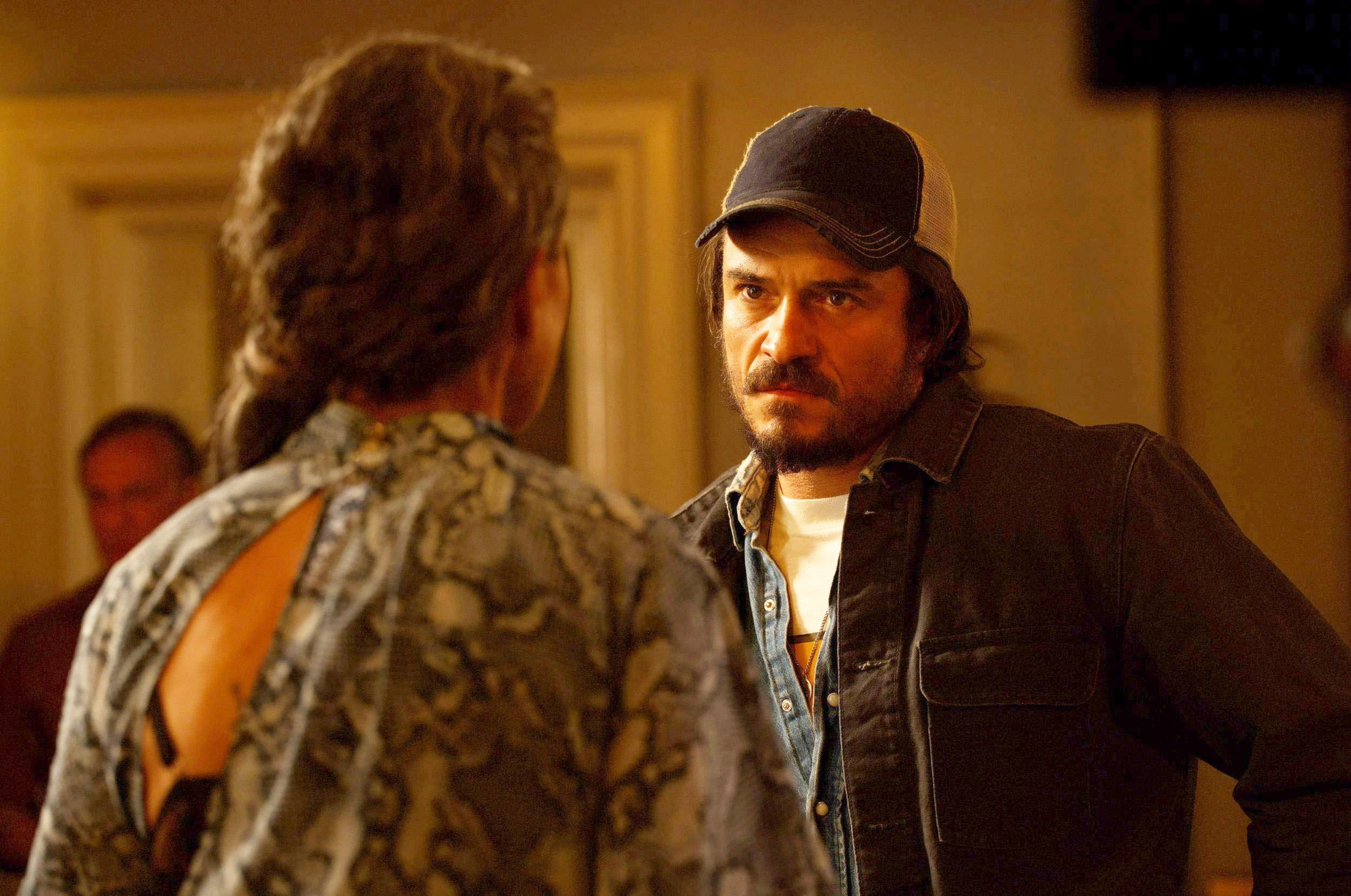 Andie MacDowell and Orlando Bloom in Red Right Hand