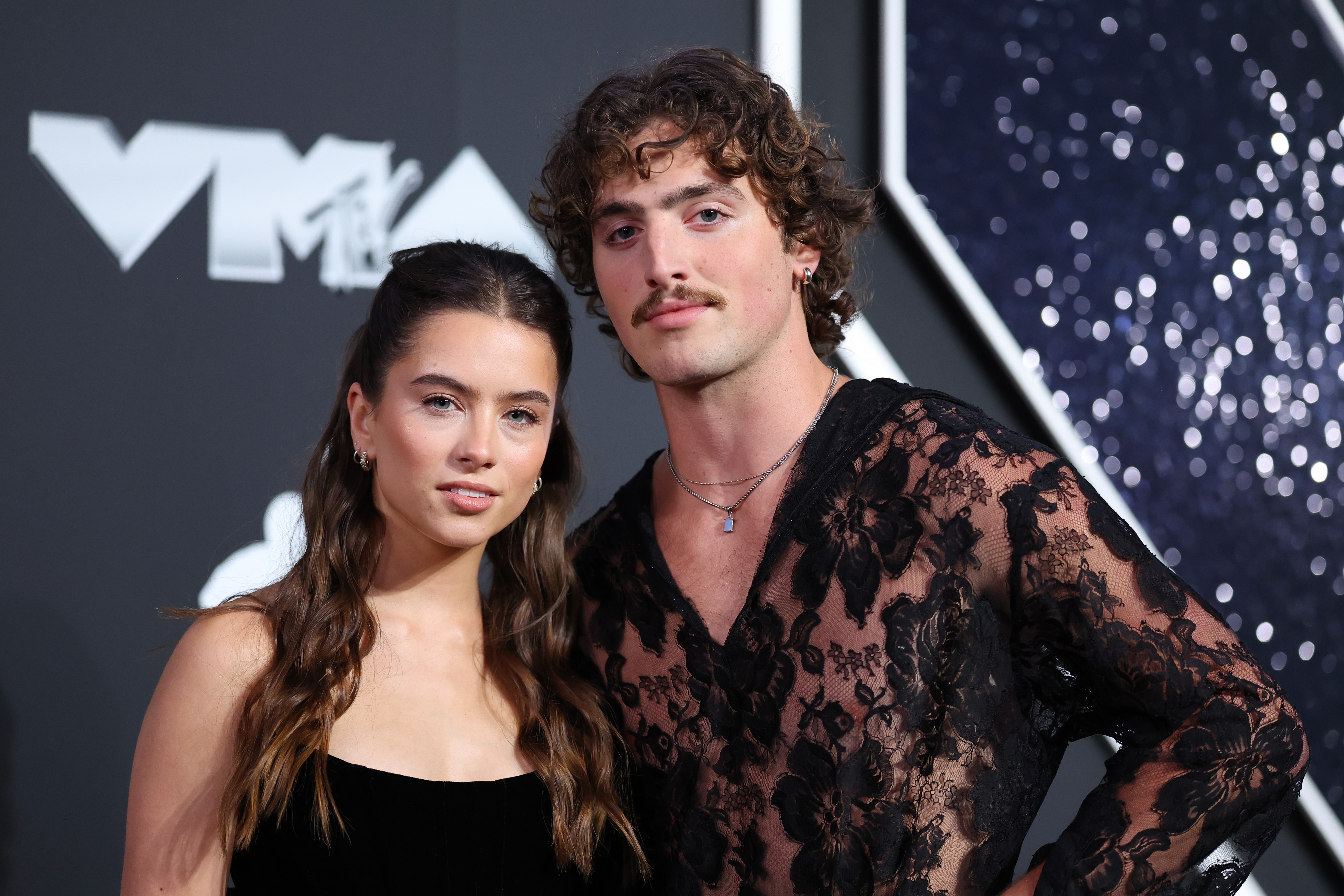 Maggie Thurmon and Benson Boone attend the 2024 MTV Video Music Awards