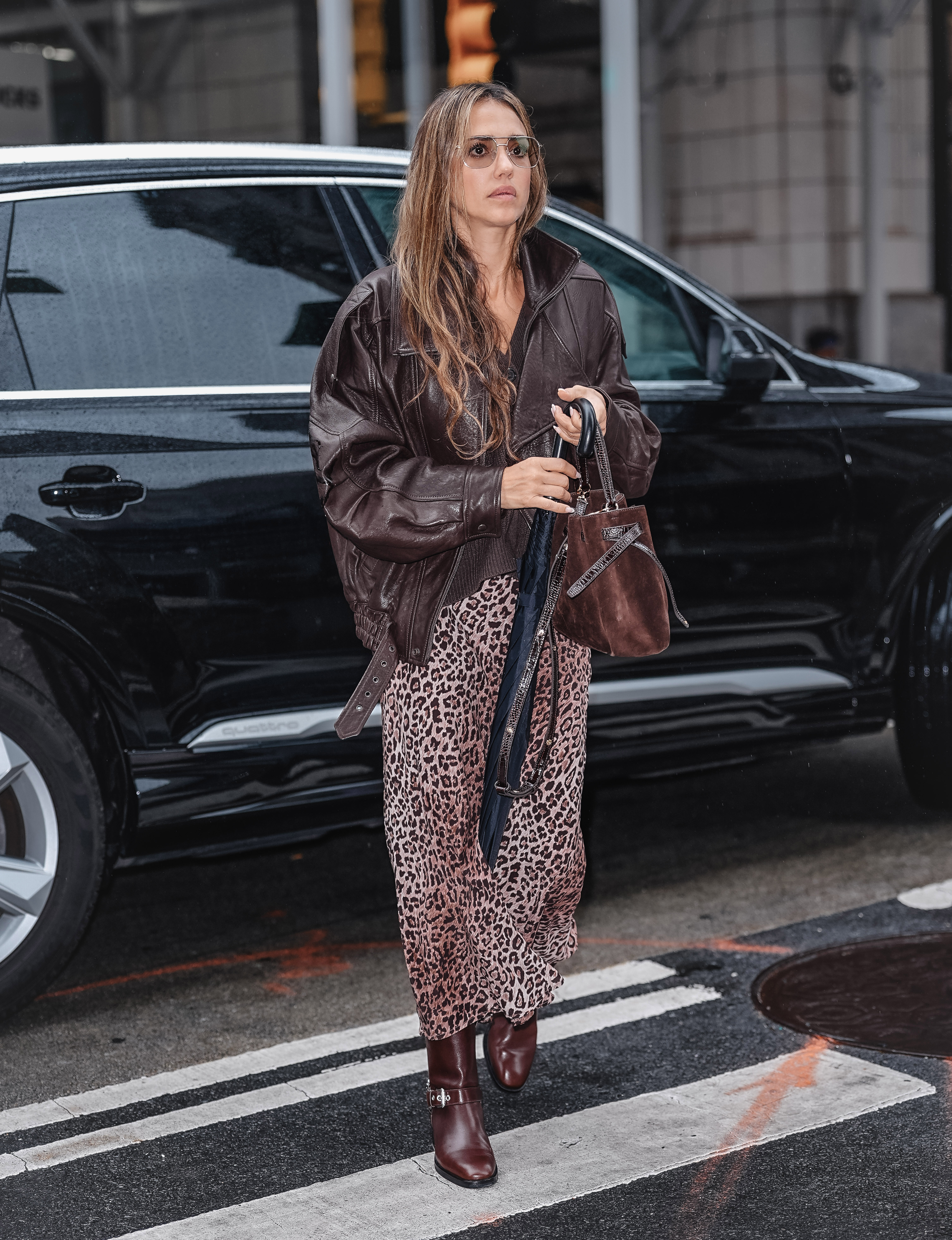 Jessica Alba is seen on September 17, 2025 in New York City.