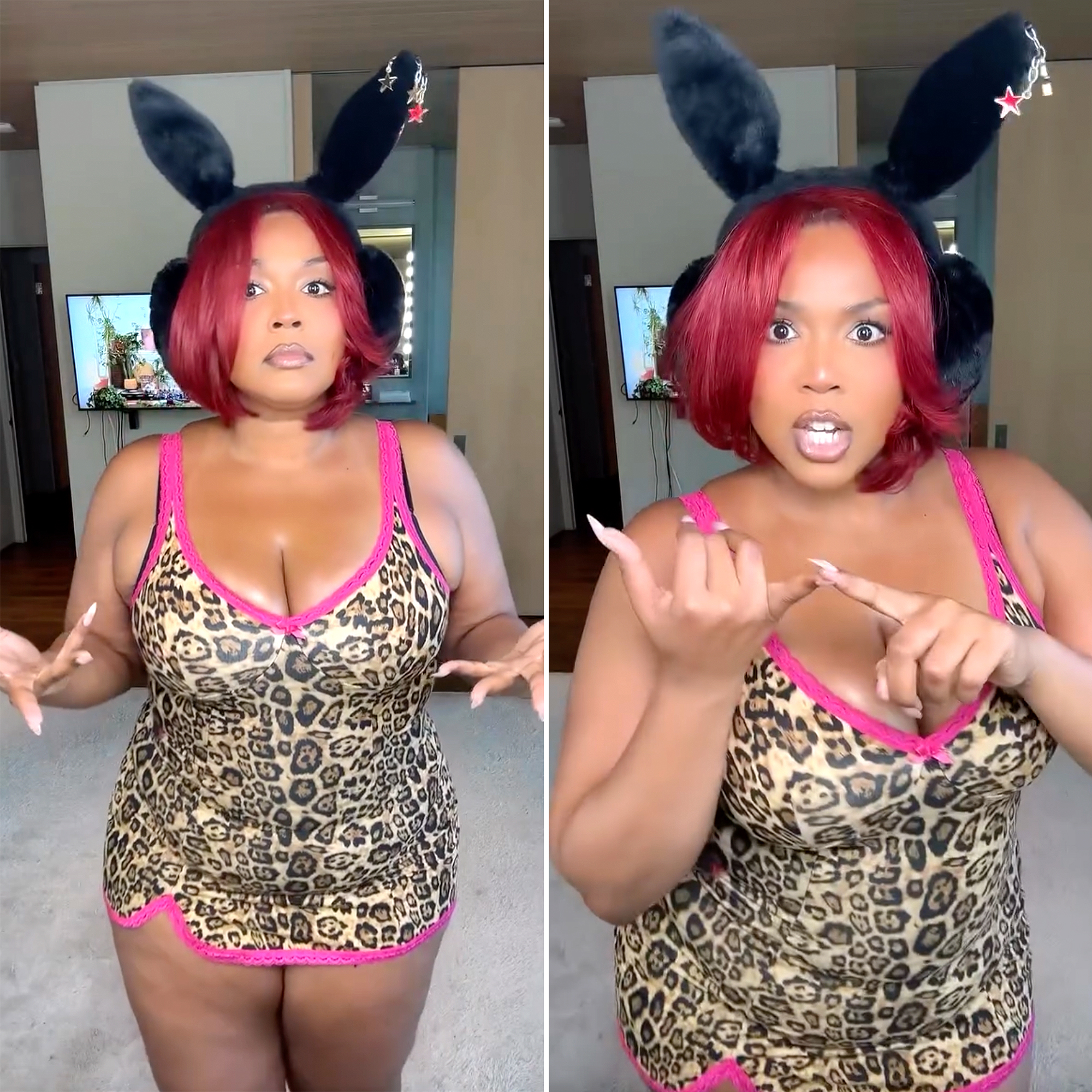 Lizzo Shuts Down Haters as She Raps About Weight Loss in Leopard Print Lingerie Is That Ozempic
