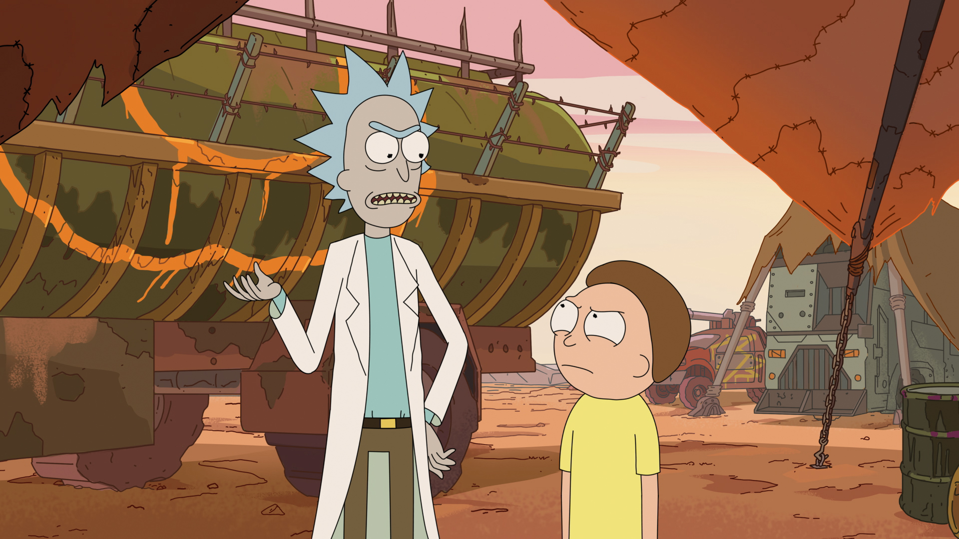Rick Sanchez (voiced by Justin Roiland), Morty Smith (voiced by Justin Roiland) in Rick and Morty