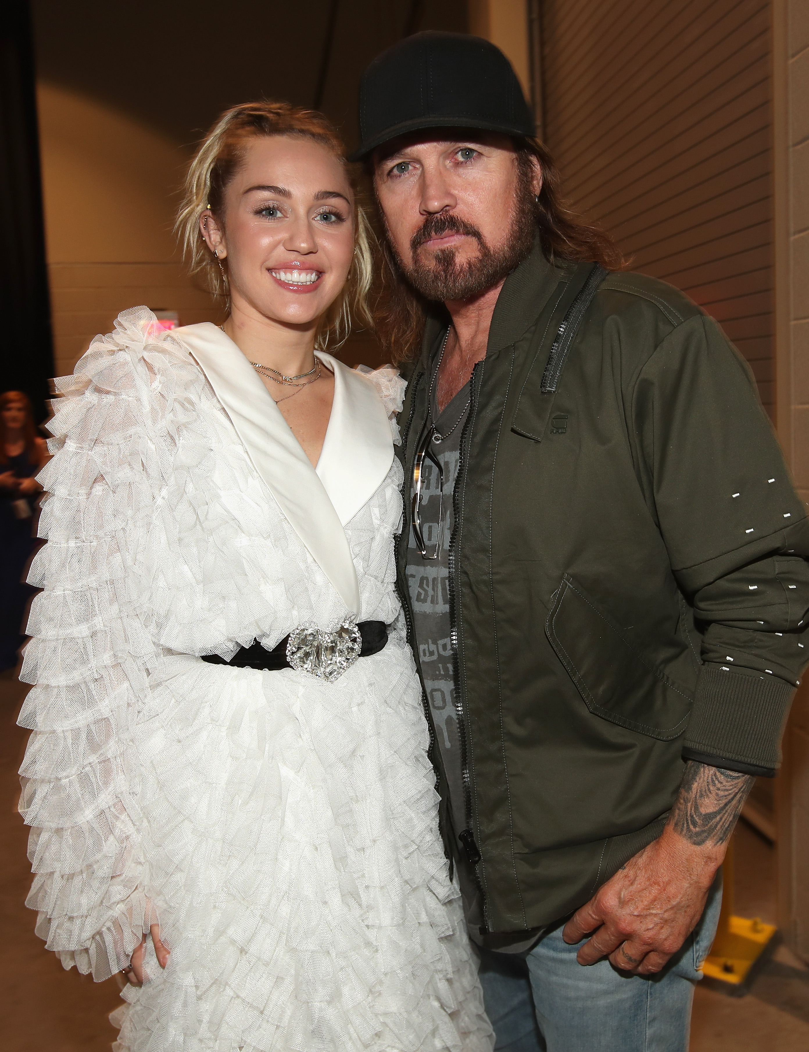 Miley and Billy Ray Cyrus