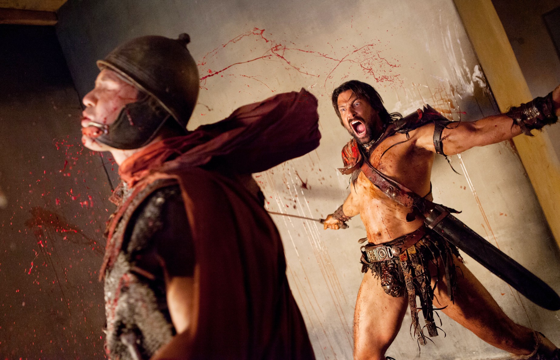 Manu Bennett in Spartacus season 3