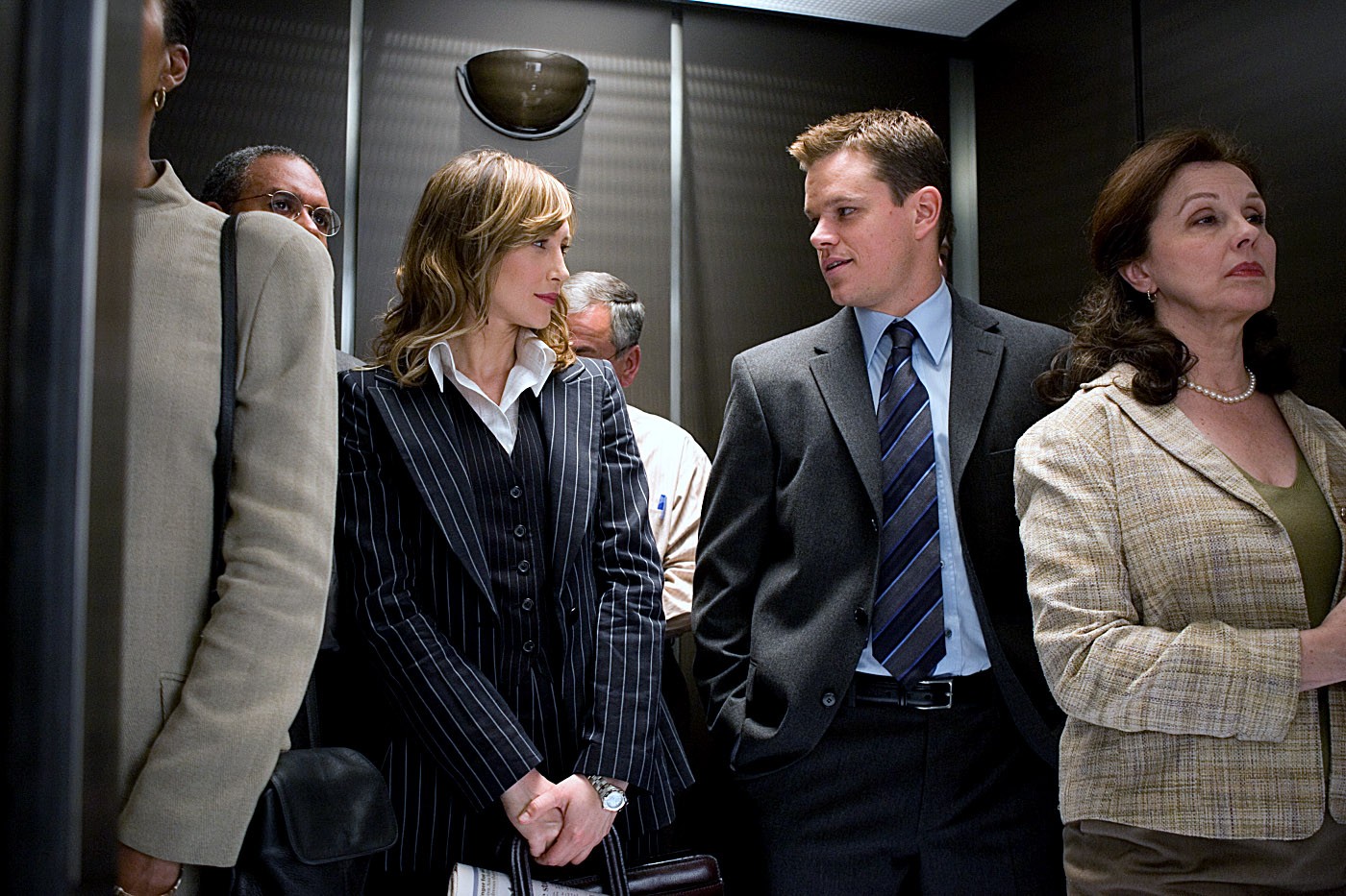 Vera Farmiga and Matt Damon in The Departed