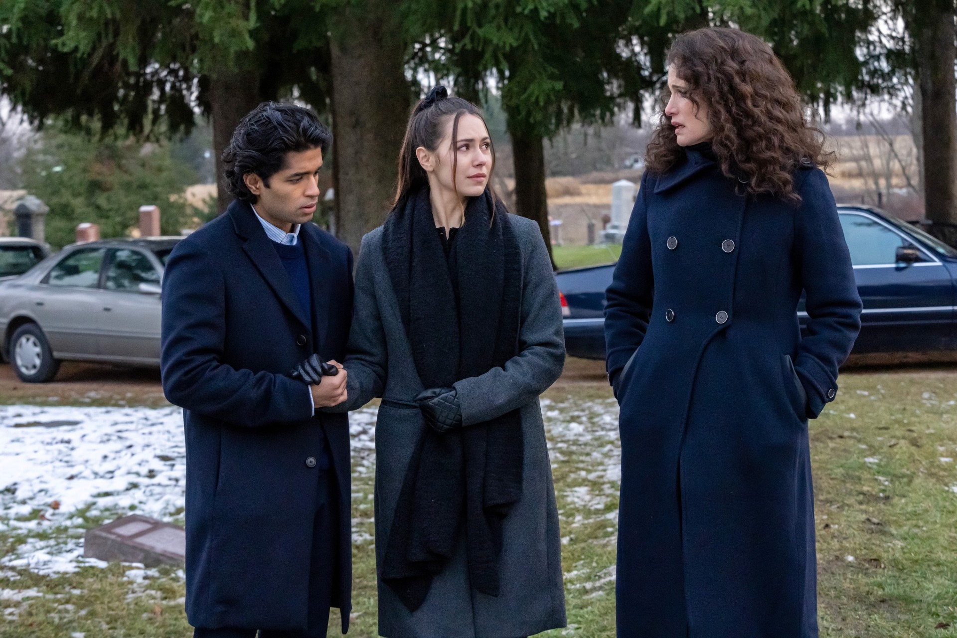 Siddharth Sharma, Alex Hook, Andie MacDowell in No Way Home