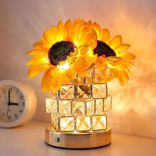 Amwgimi Cordless Sunflower Touch Lamp
