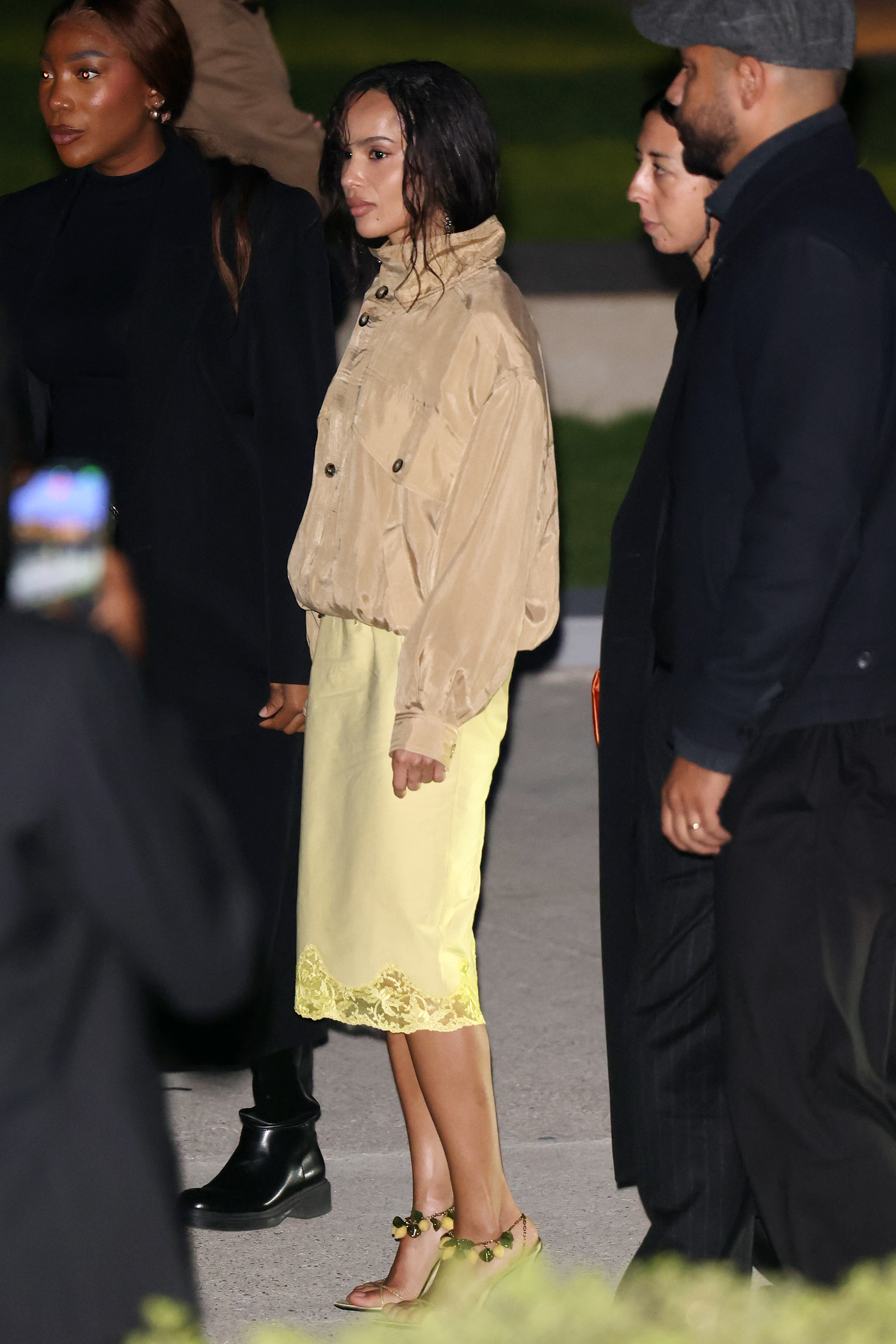 Zoe Kravi attends the Saint Laurent Womenswear Spring/Summer 2026 show as part of Paris Fashion Week on September 29, 2025 in Paris, France.