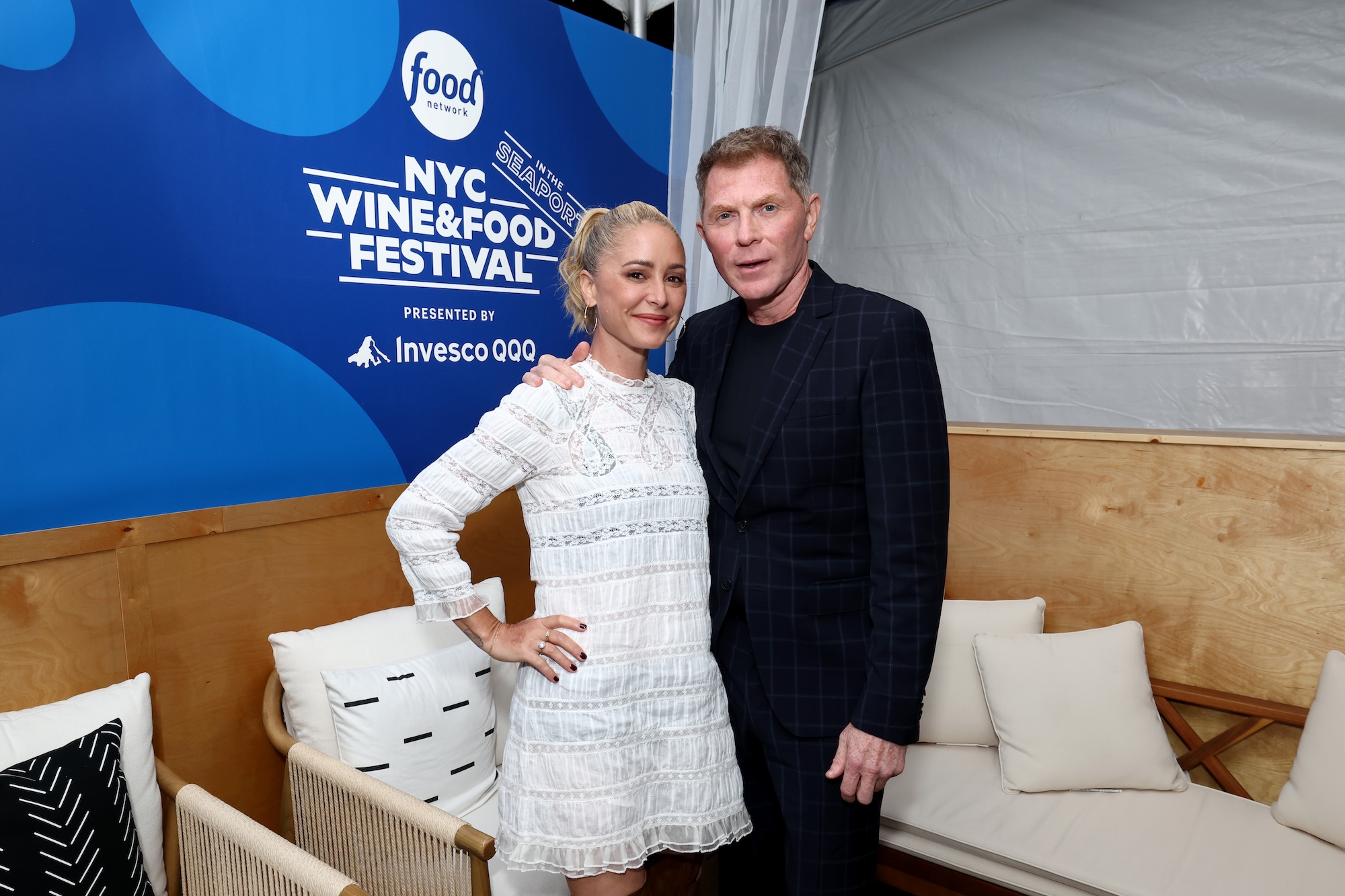 Bobby Flay and Brooke Williamson Dance Romantically Together at Food and Wine Festival