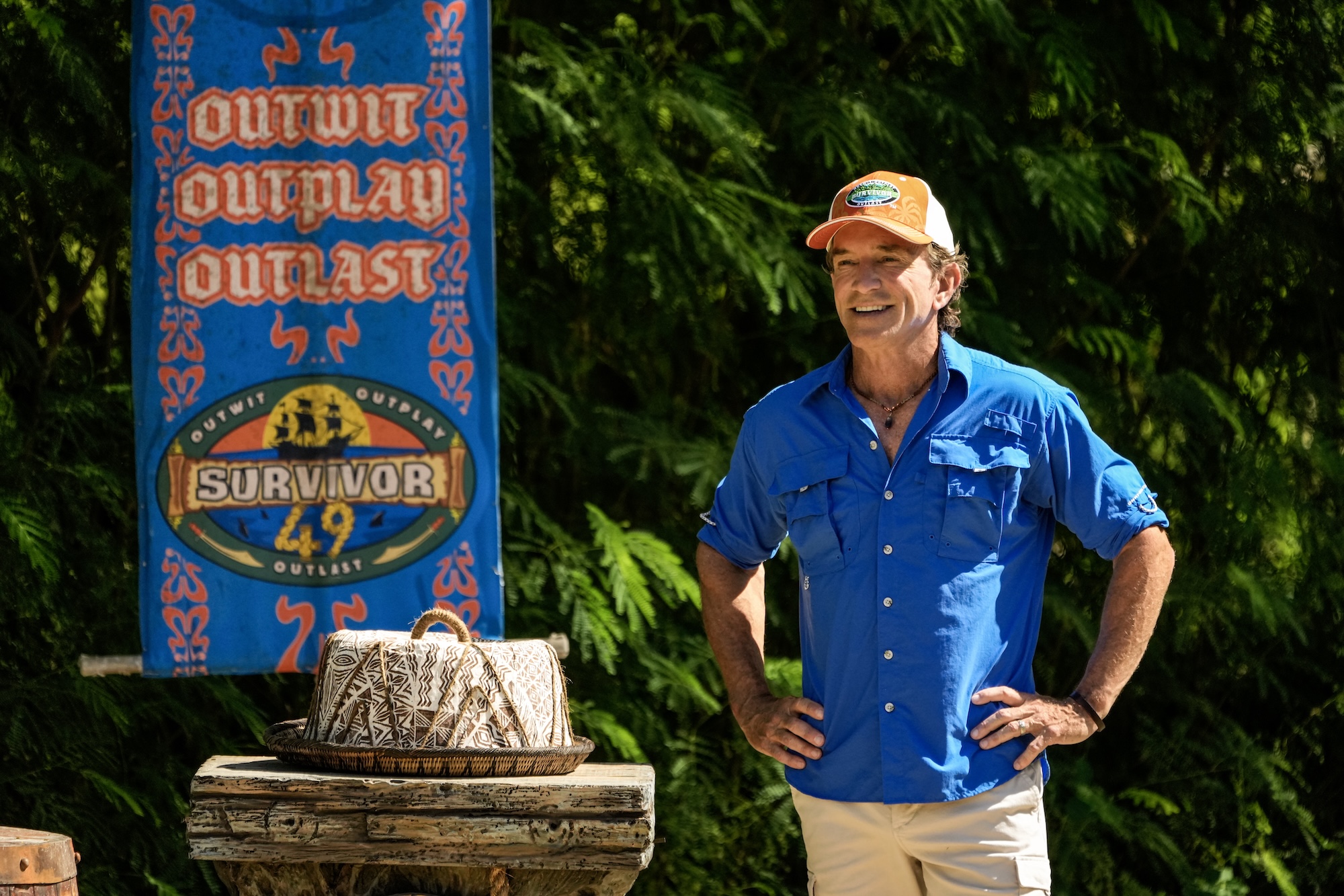 Jeff Probst Explains Why He Doubled Over During 'Survivor 49' Challenge