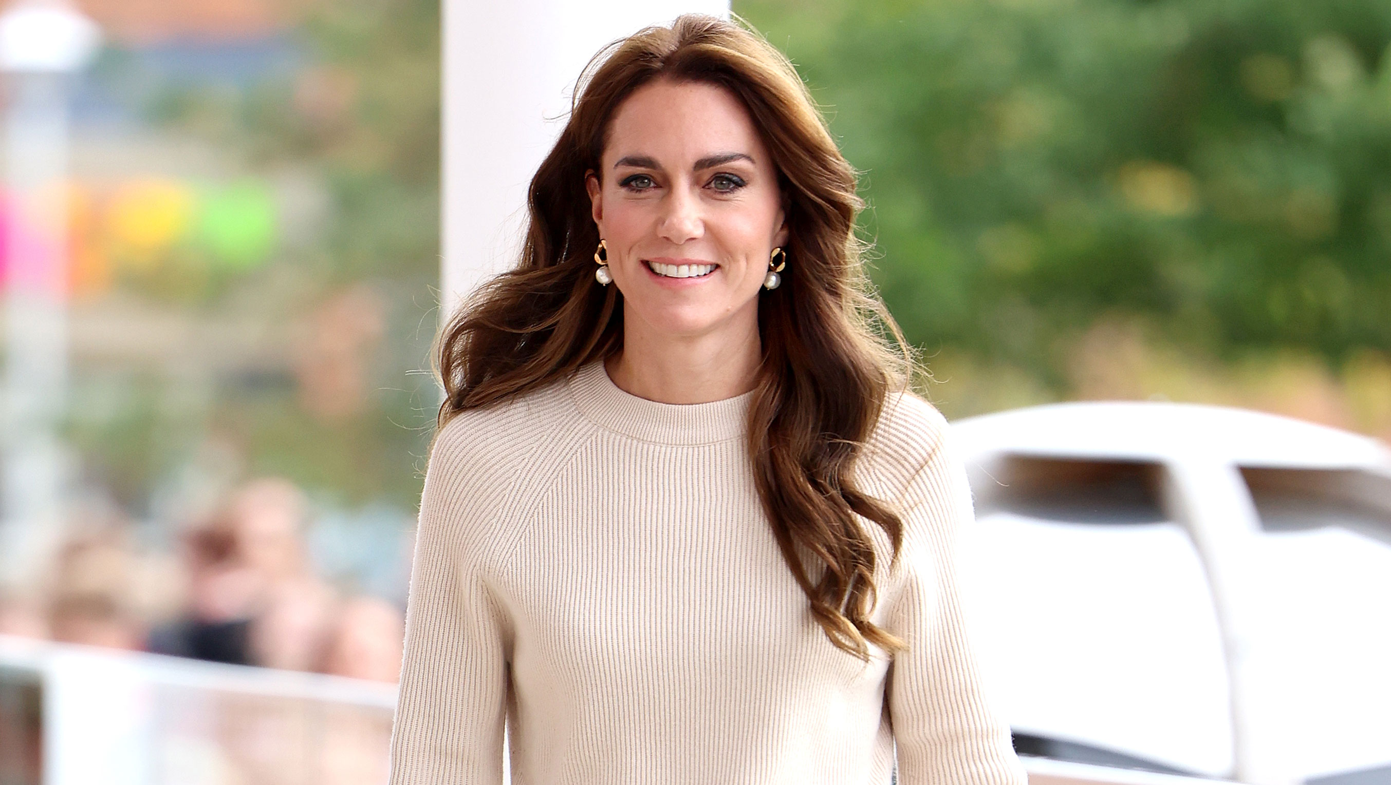 NOTTINGHAM, ENGLAND - OCTOBER 11: Catherine, Princess of visits Nottingham Trent University to learn about their mental health support system on October 11, 2023 in Nottingham, England. The Prince and Princess of Wales are carrying out engagements across the UK to mark World Mental Health Day and to highlight the importance of mental wellbeing, particularly in young people. (Photo by Chris Jackson/Getty Images)