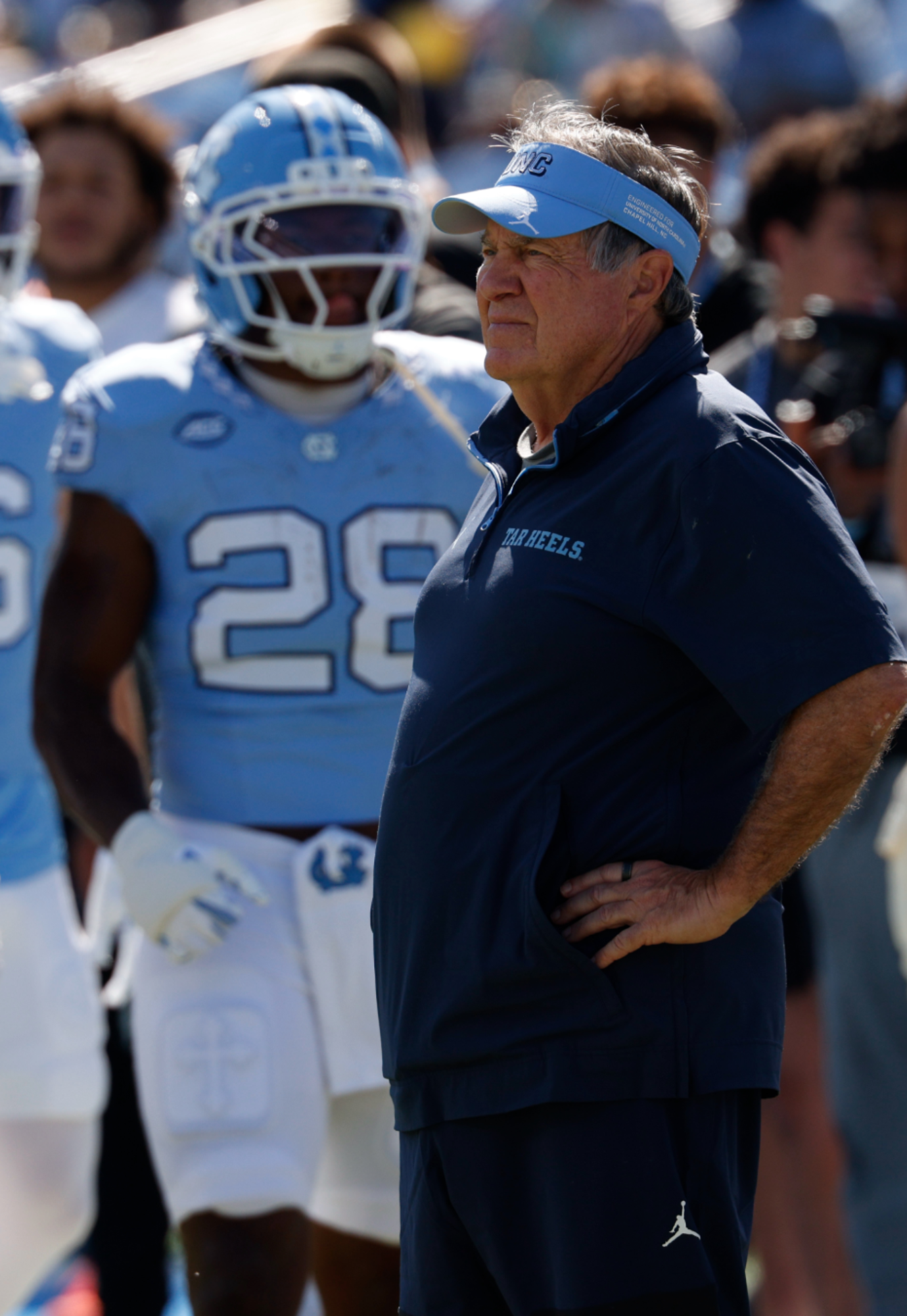 Head coach Bill Belichick of the North Carolina Tar Heels