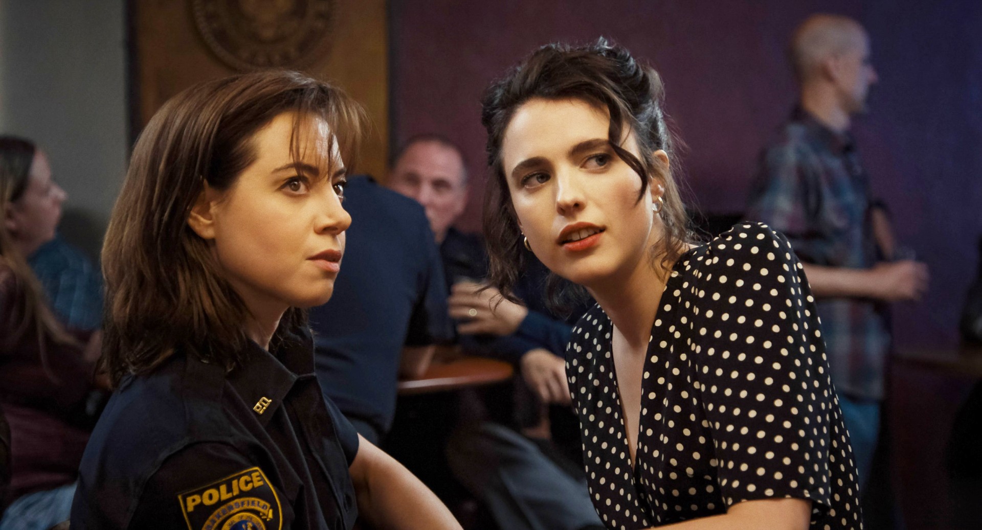 Aubrey Plaza and Margaret Qualley in Honey Don't!