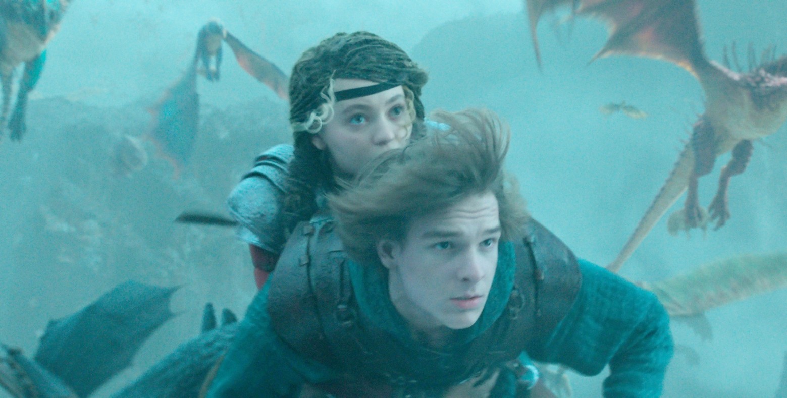 Nico Parker and Mason Thames in How to Train Your Dragon