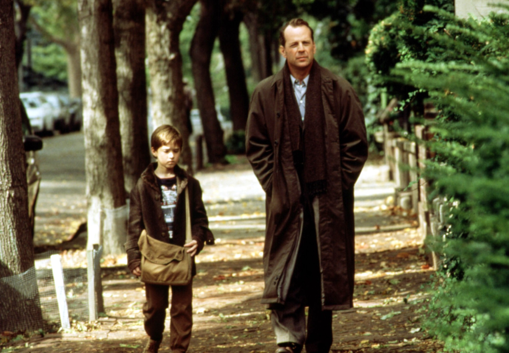 Haley Joel Osment and Bruce Willis in The Sixth Sense