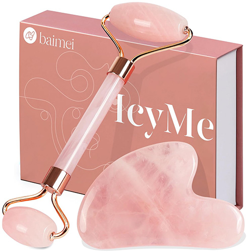 Baimei Gua Sha and Face Roller Duo