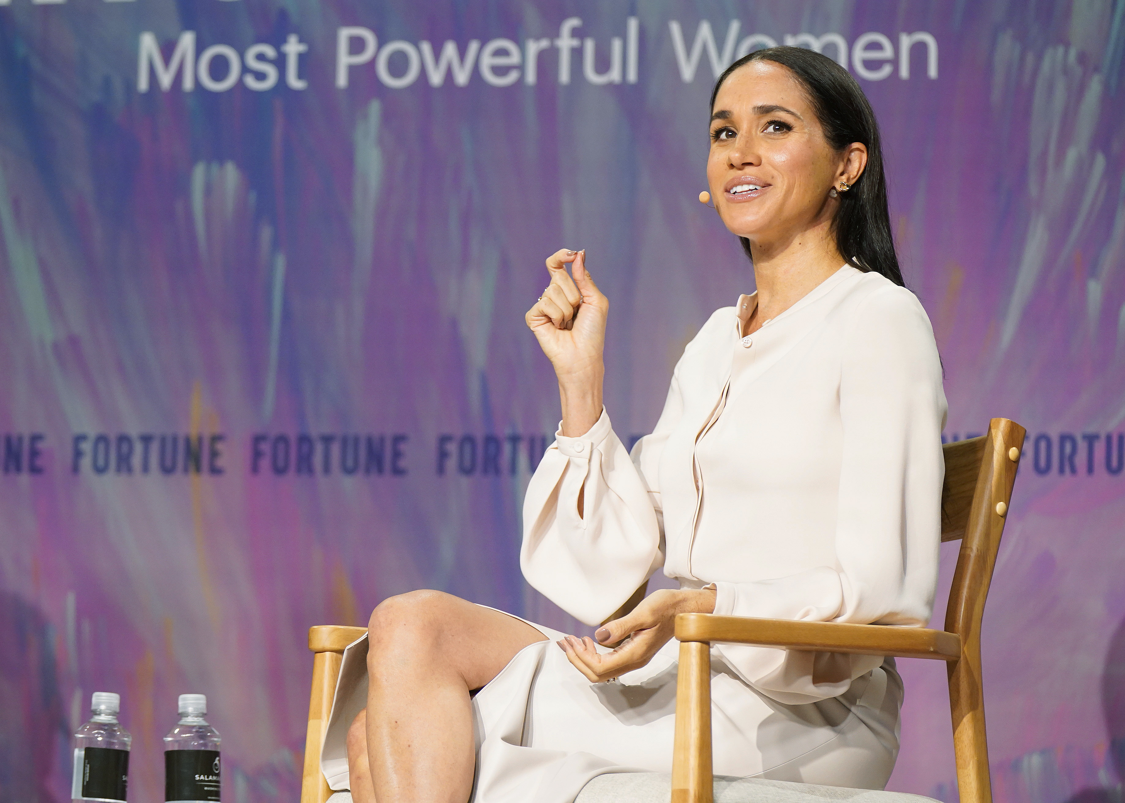 Duchess of Sussex and Founder of As Ever Meghan Markle speaks onstage during Fortune Most Powerful Women Summit 2025 at Salamander Hotel on October 14, 2025, in Washington, DC.