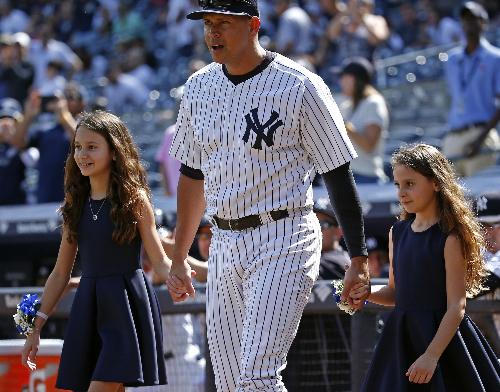 GettyImages-488966384 Alex Rodriguez Daughters 2015