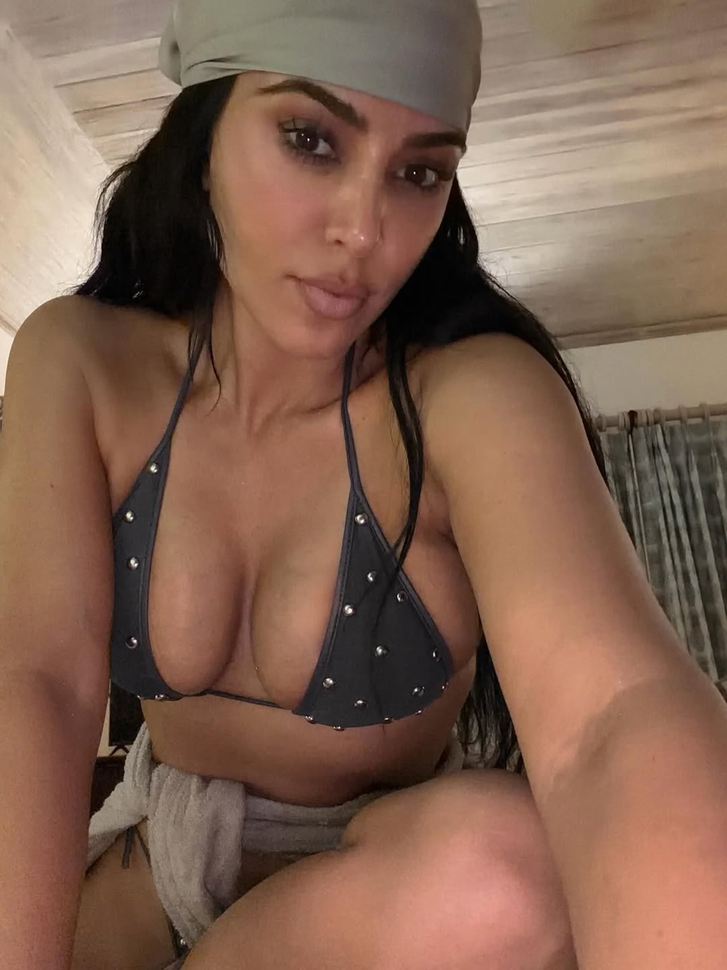 Kim Kardashian Shows Off Her Curves in Sexy Bikini After Sharing Her Bar Exam Results