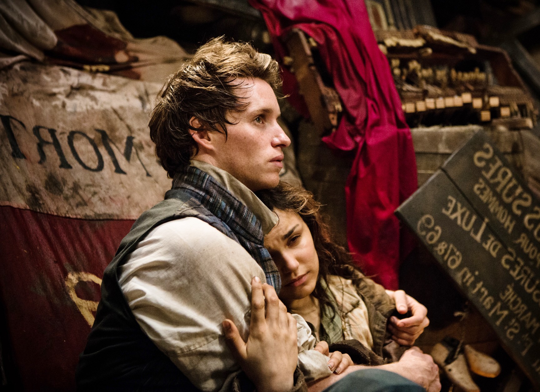 Eddie Redmayne and Samantha Barks in Les Miserables