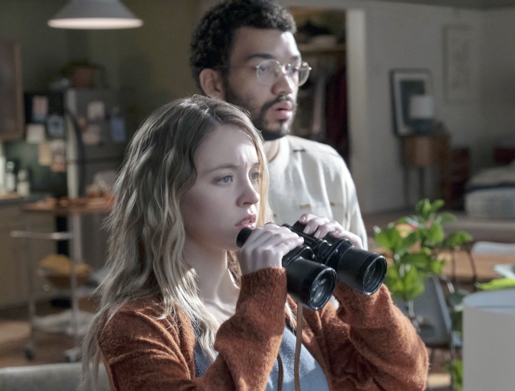 Sydney Sweeney, Justice Smith in The Voyeurs