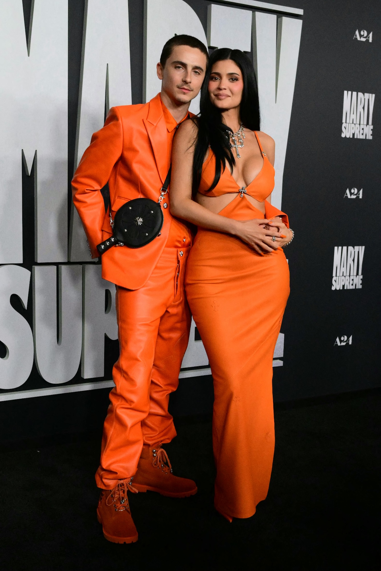 Kylie Jenner and Timothee Chalamet at Marty Supreme Premiere