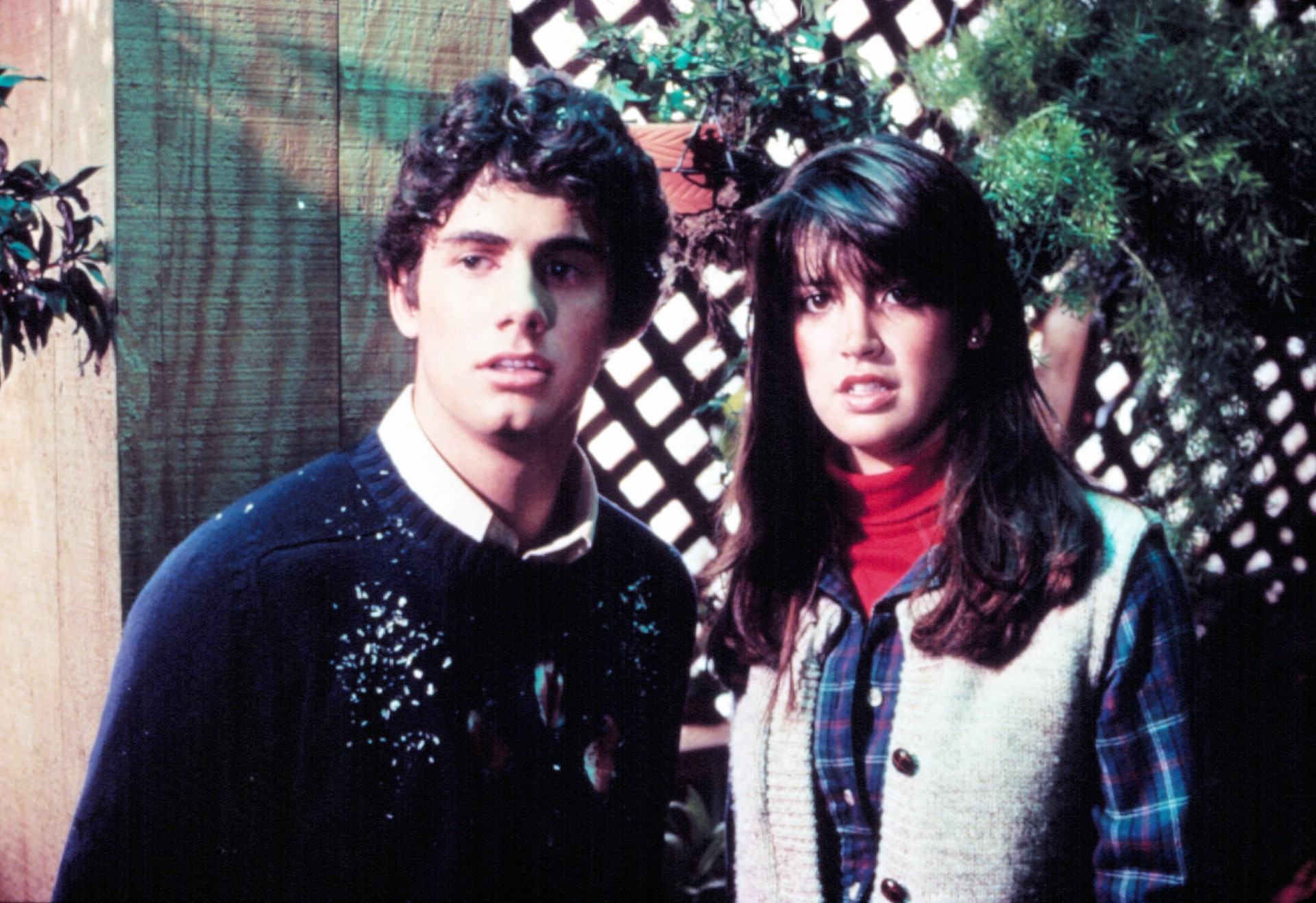 Zach Galligan and Phoebe Cates in Gremlins