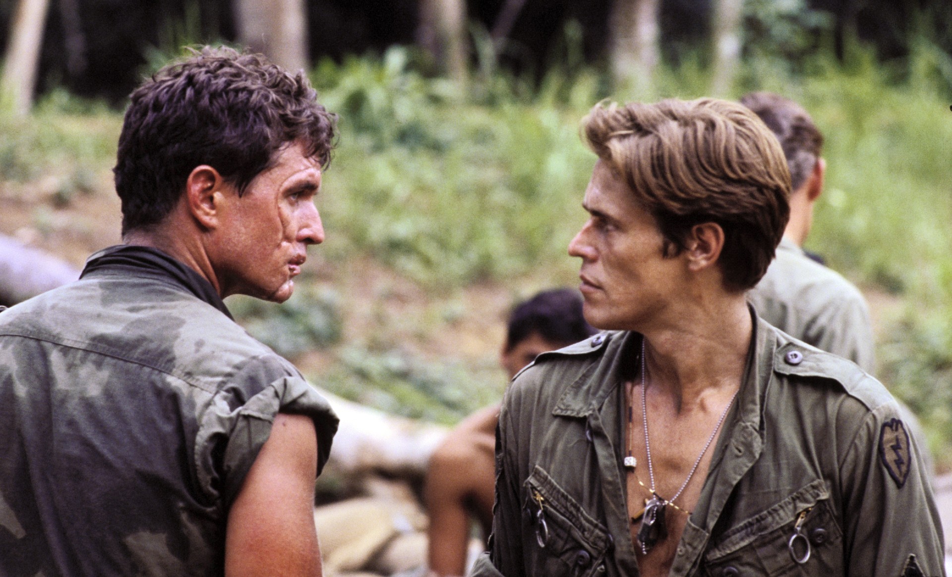 Tom Berenger and Willem Dafoe in Platoon