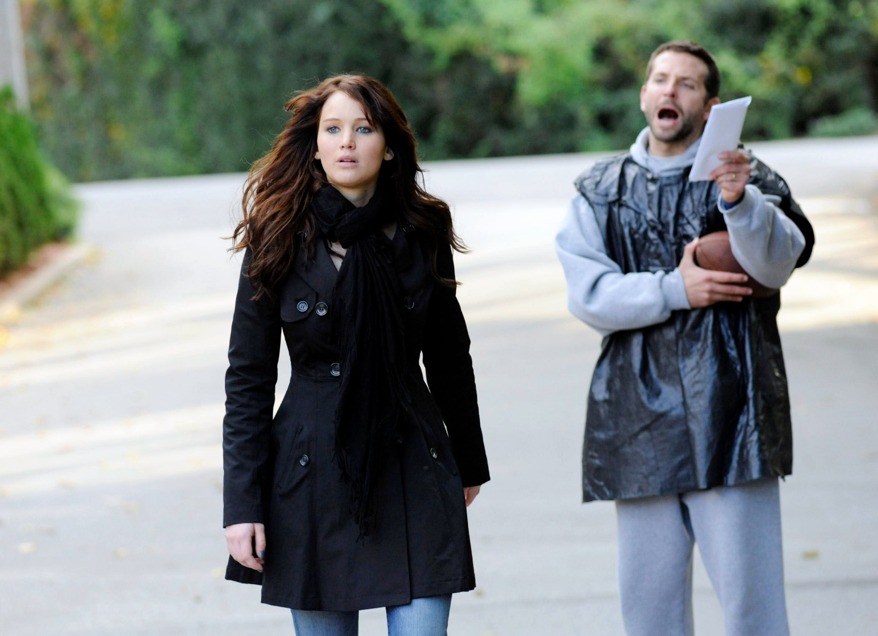 Jennifer Lawrence and Bradley Cooper in Silver Linings Playbook