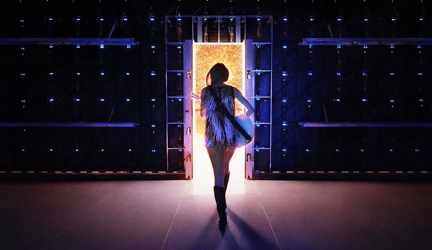 The key art for Disney+'s Taylor Swift: The End of an Era