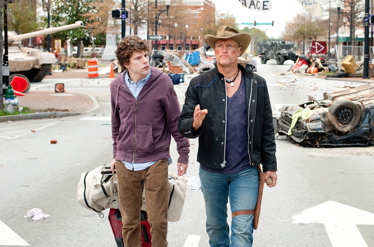 Jesse Eisenberg and Woody Harrelson in Zombieland