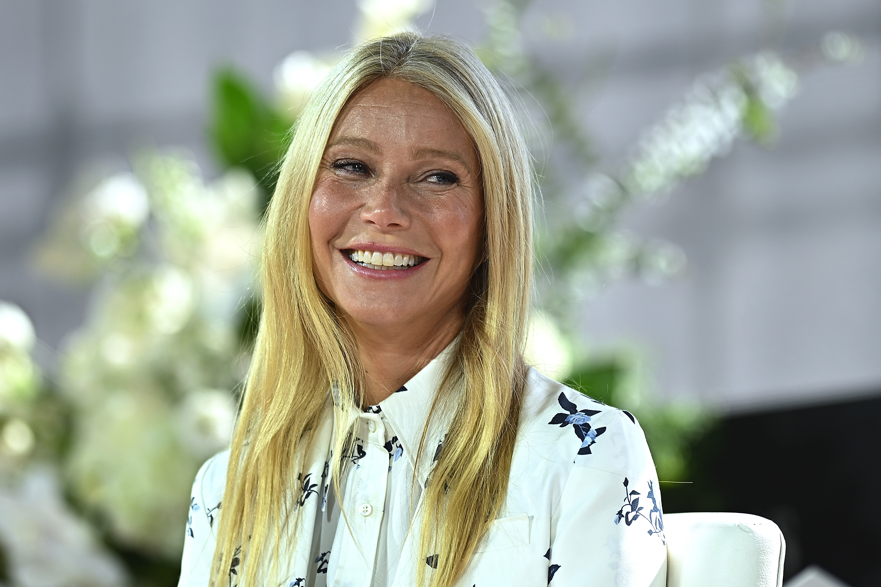 Gwyneth Paltrow speaks at Forbes Power Women's Summit 2024 on September 11, 2024 in New York City.