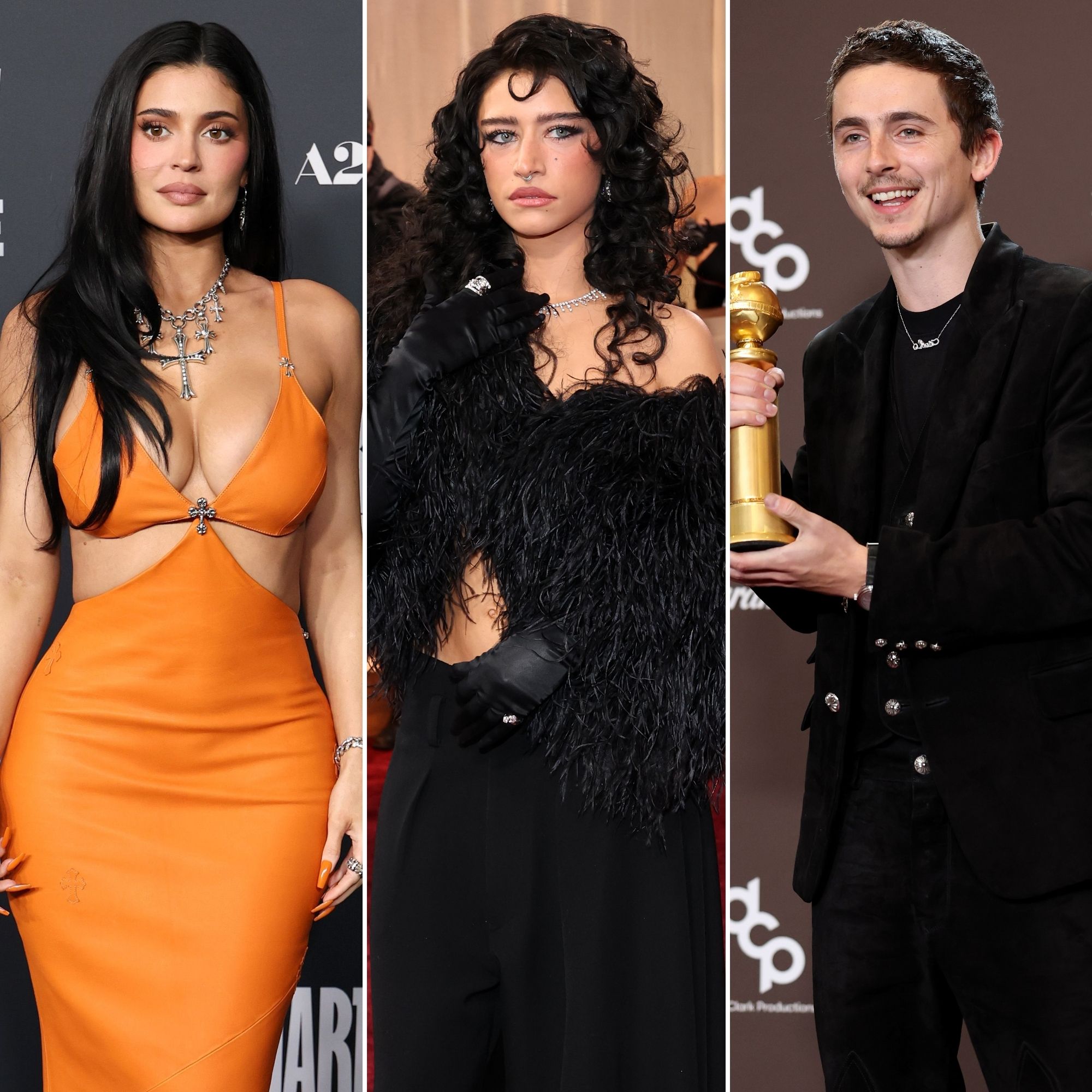 Kylie Jenner Hugged Odessa A’zion After Timothee Chalamet's Golden Globes Win