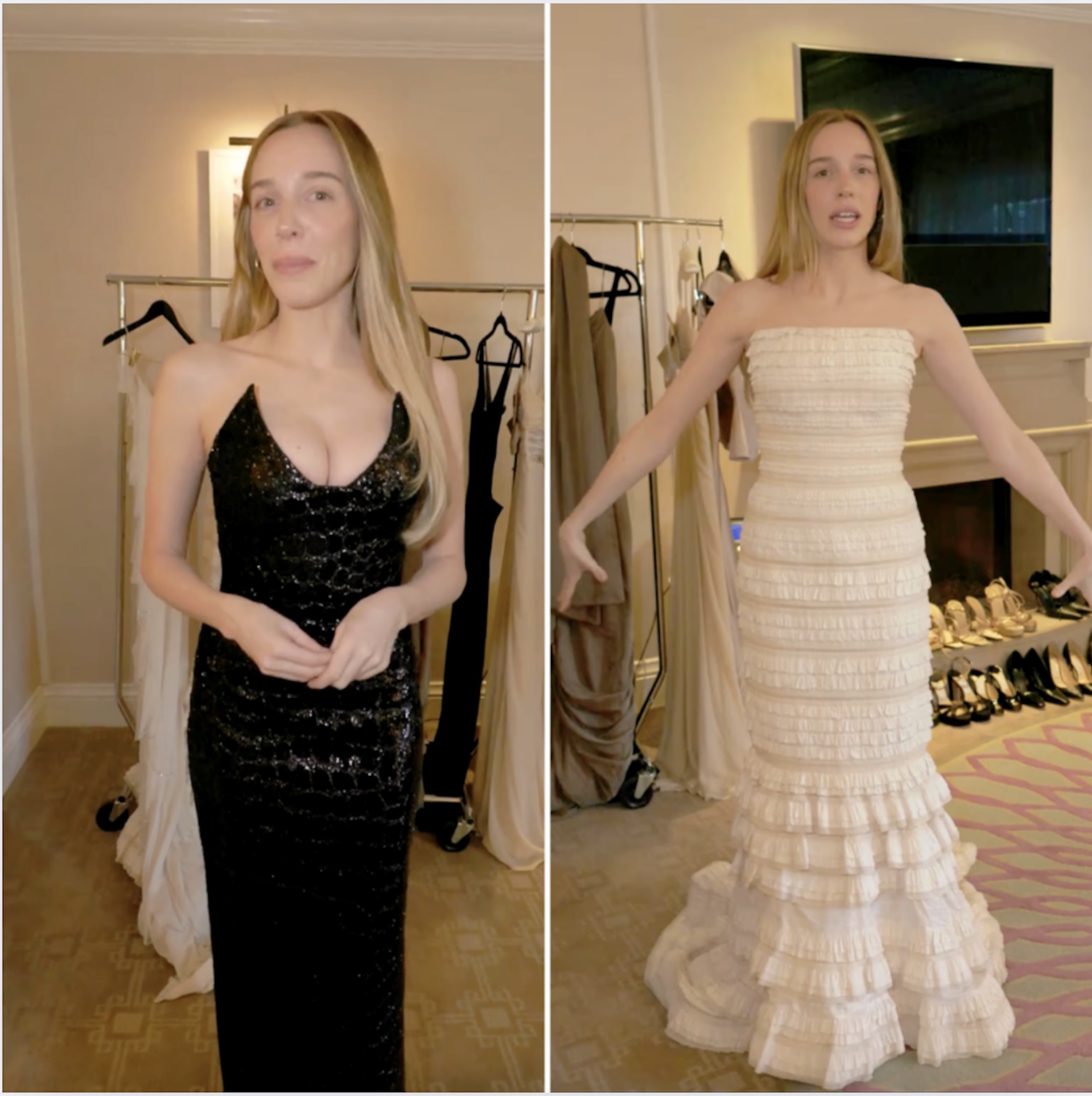 Alex Cooper Asks Fans for Help Choosing Her Golden Globes Dress
