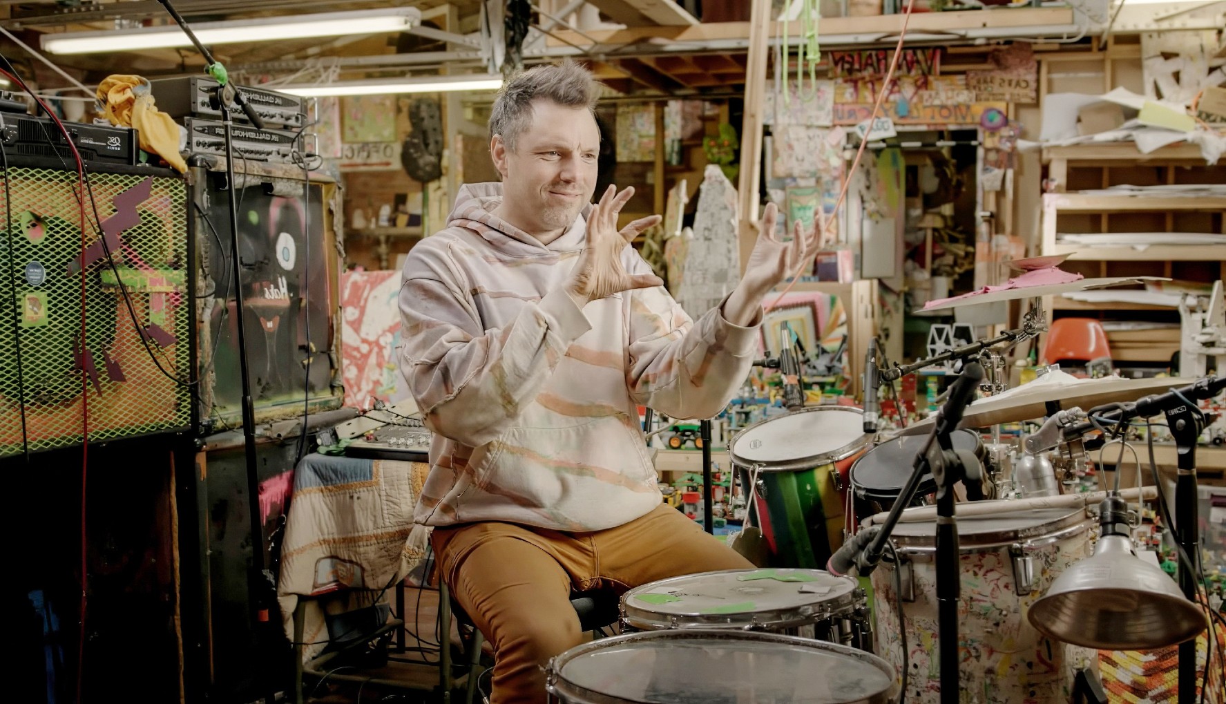 An artist in Secret Mall Apartment