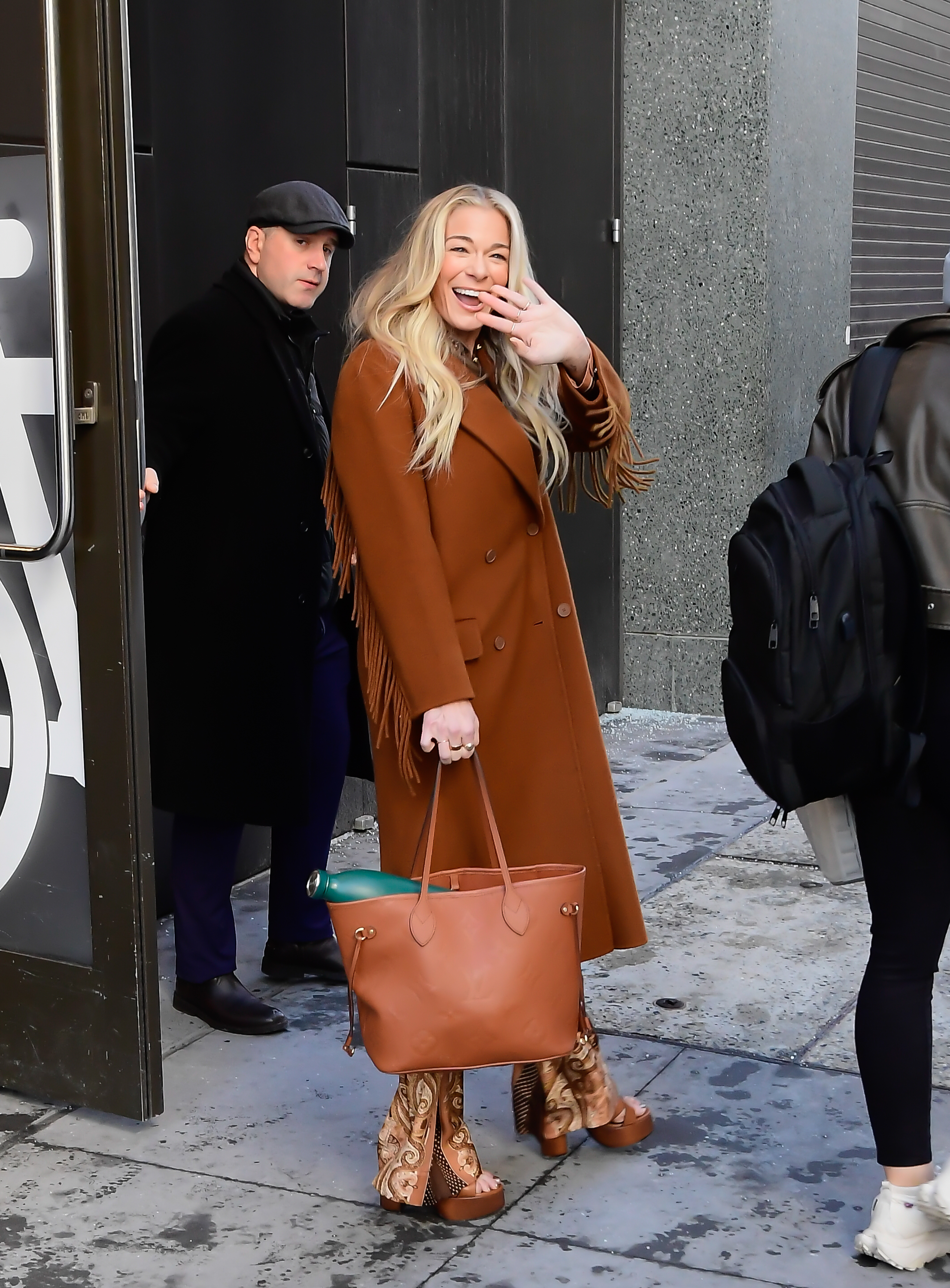 LeAnn Rimes is seen leaving ABC Studios on February 24, 2026 in New York City.