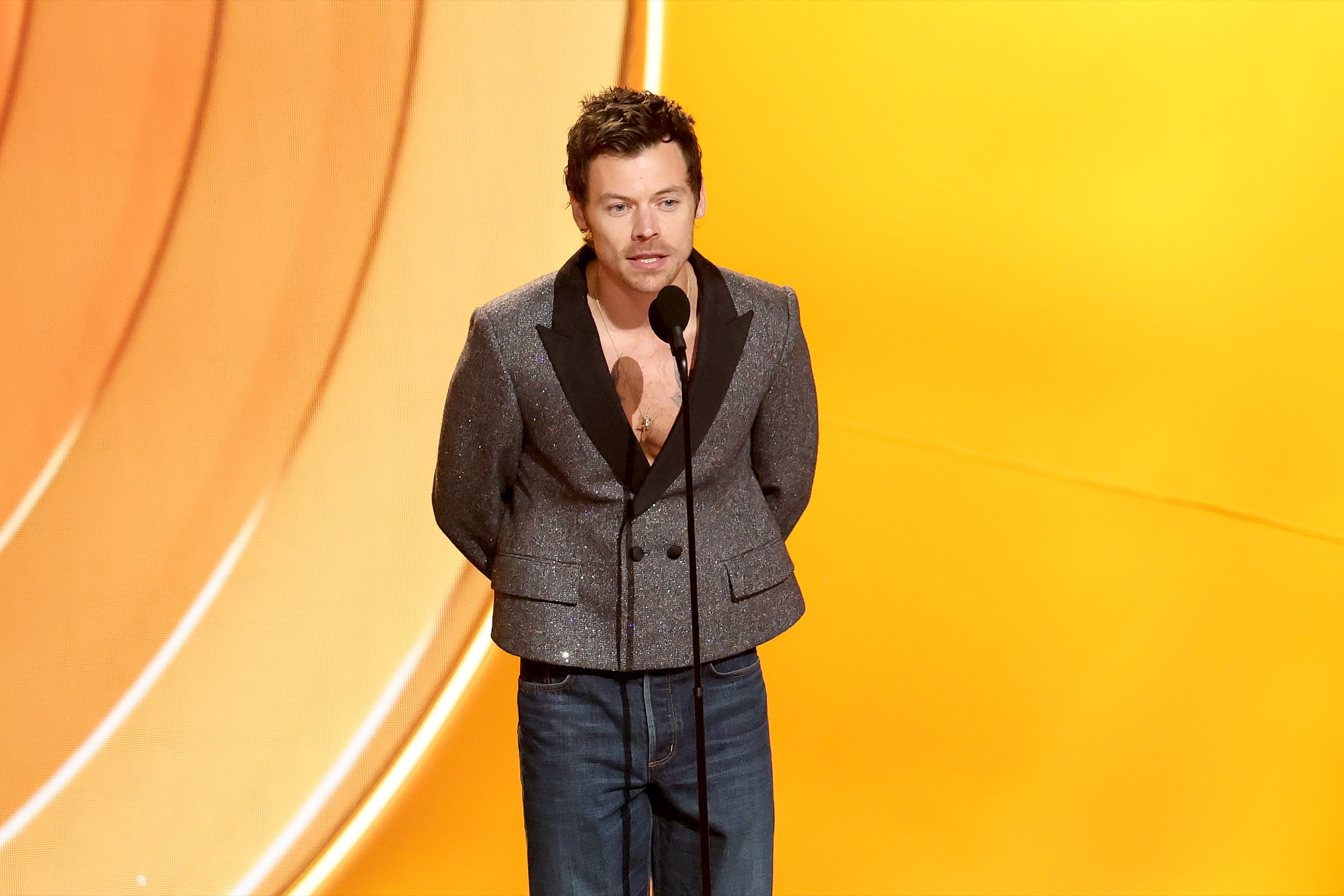 Harry Styles Presents at Grammys