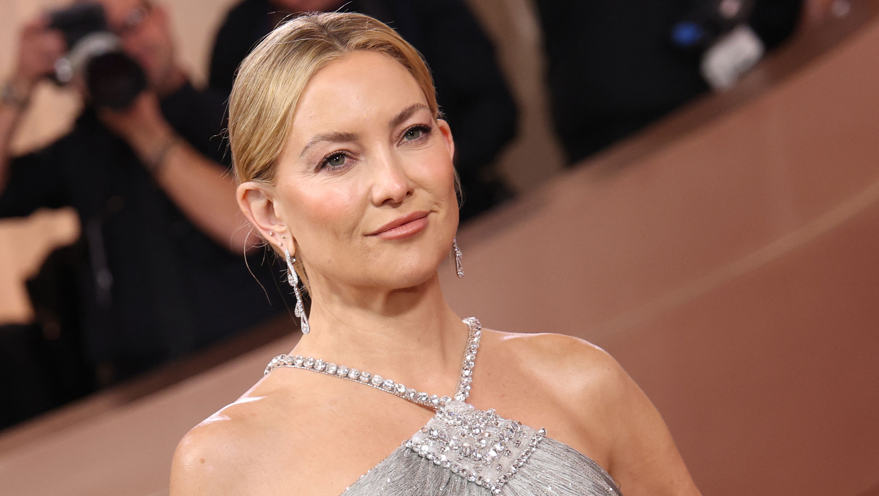 US actress Kate Hudson attends the 83rd annual Golden Globe Awards at the Beverly Hilton hotel in Beverly Hills, California, on January 11, 2026. (Photo by Michael Tran / AFP via Getty Images)