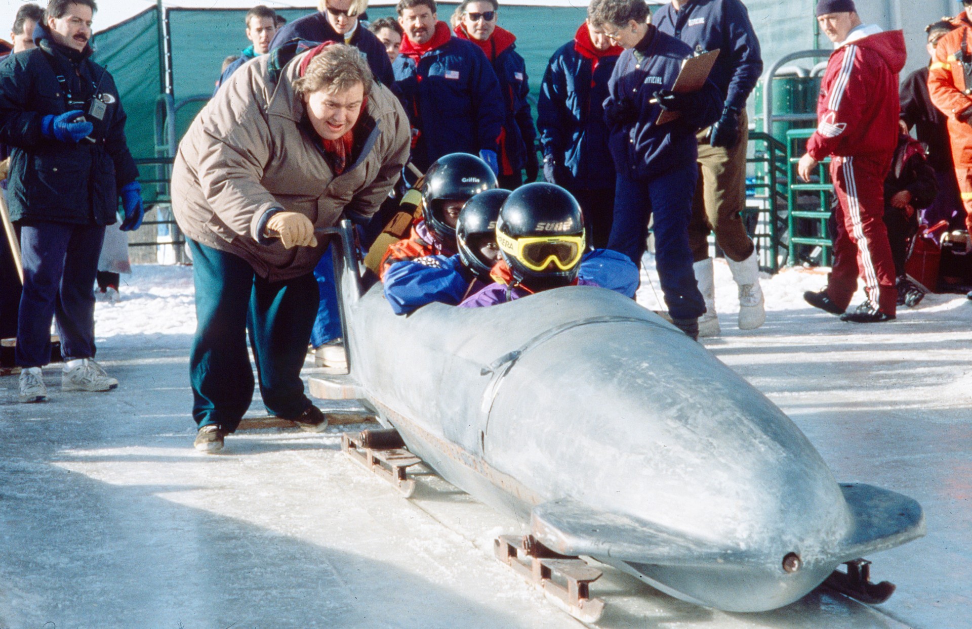 John Candy and the cast of Cool Runnings