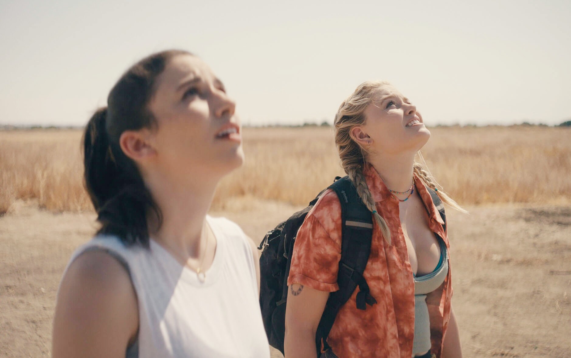 Grace Caroline Currey and Virginia Gardner in Fall