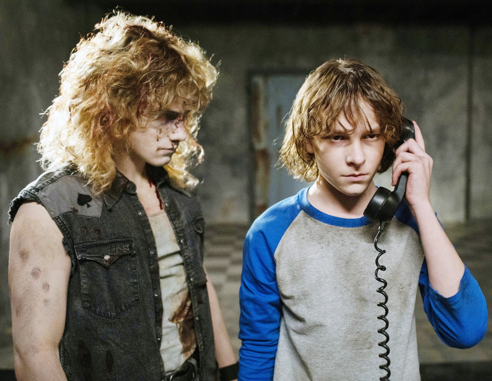Brady Hepner and Mason Thames in The Black Phone