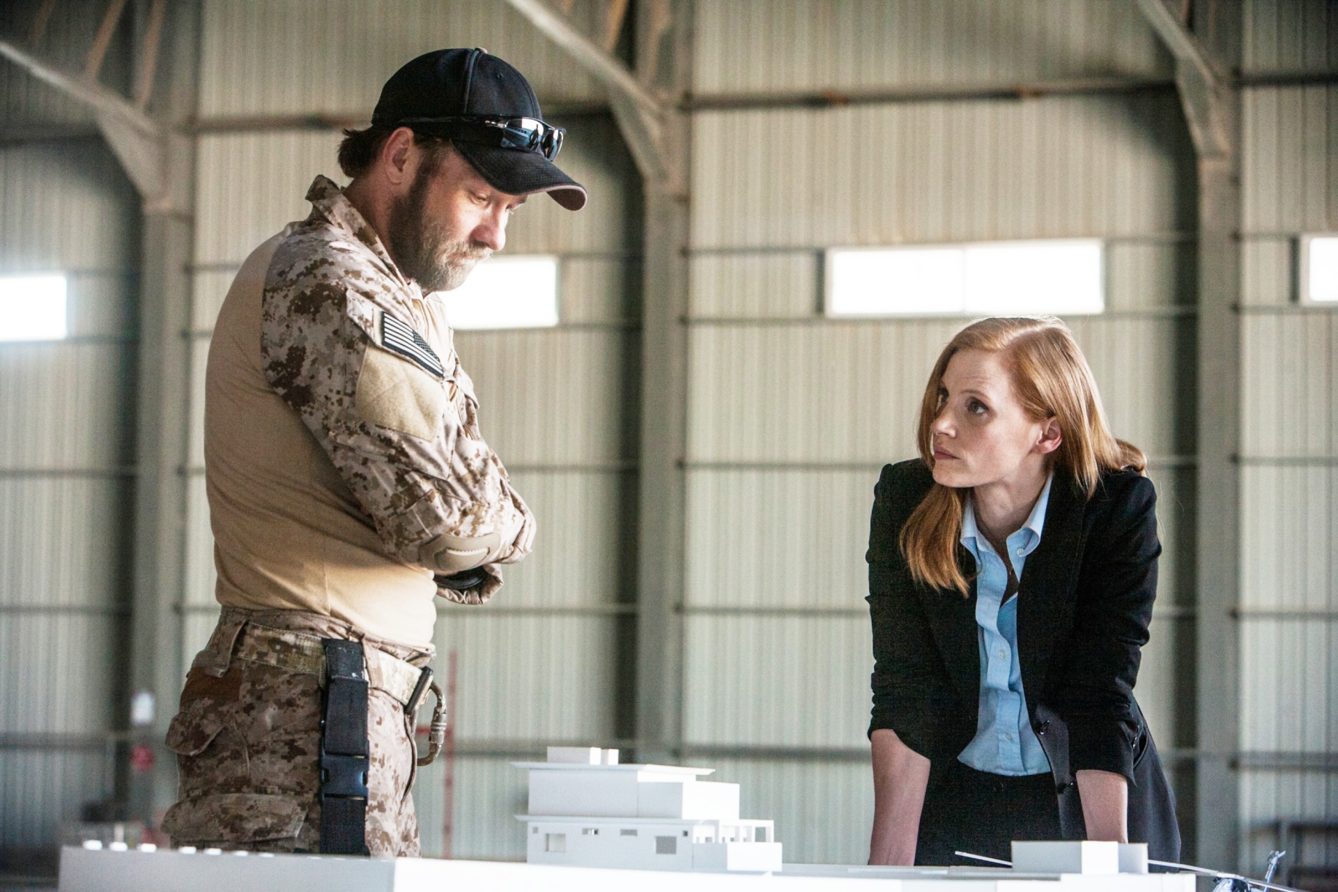 Joel Edgerton and Jessica Chastain in Zero Dark Thirty