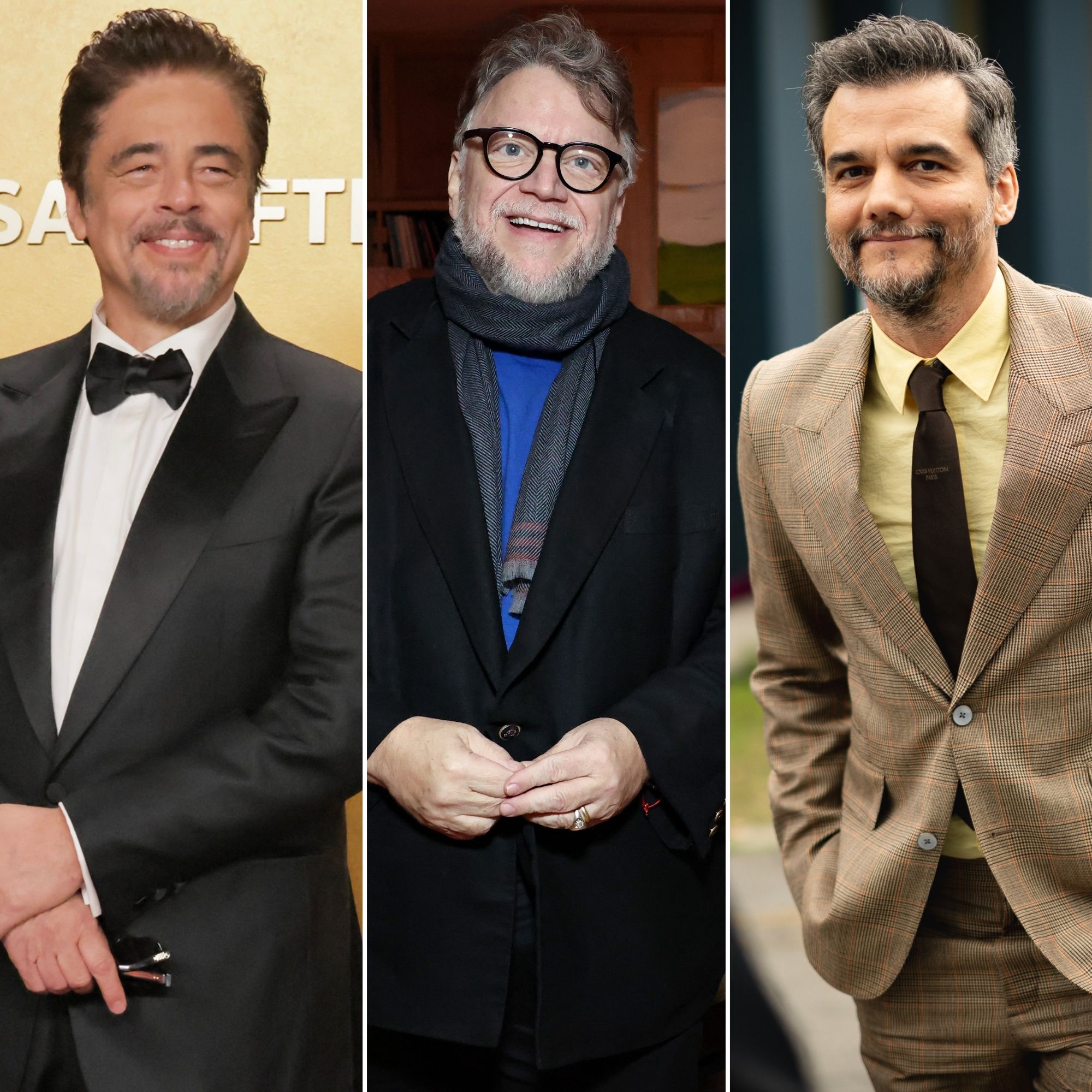 Benicio del Toro, Guilermo del Toro y Wagner Moura.