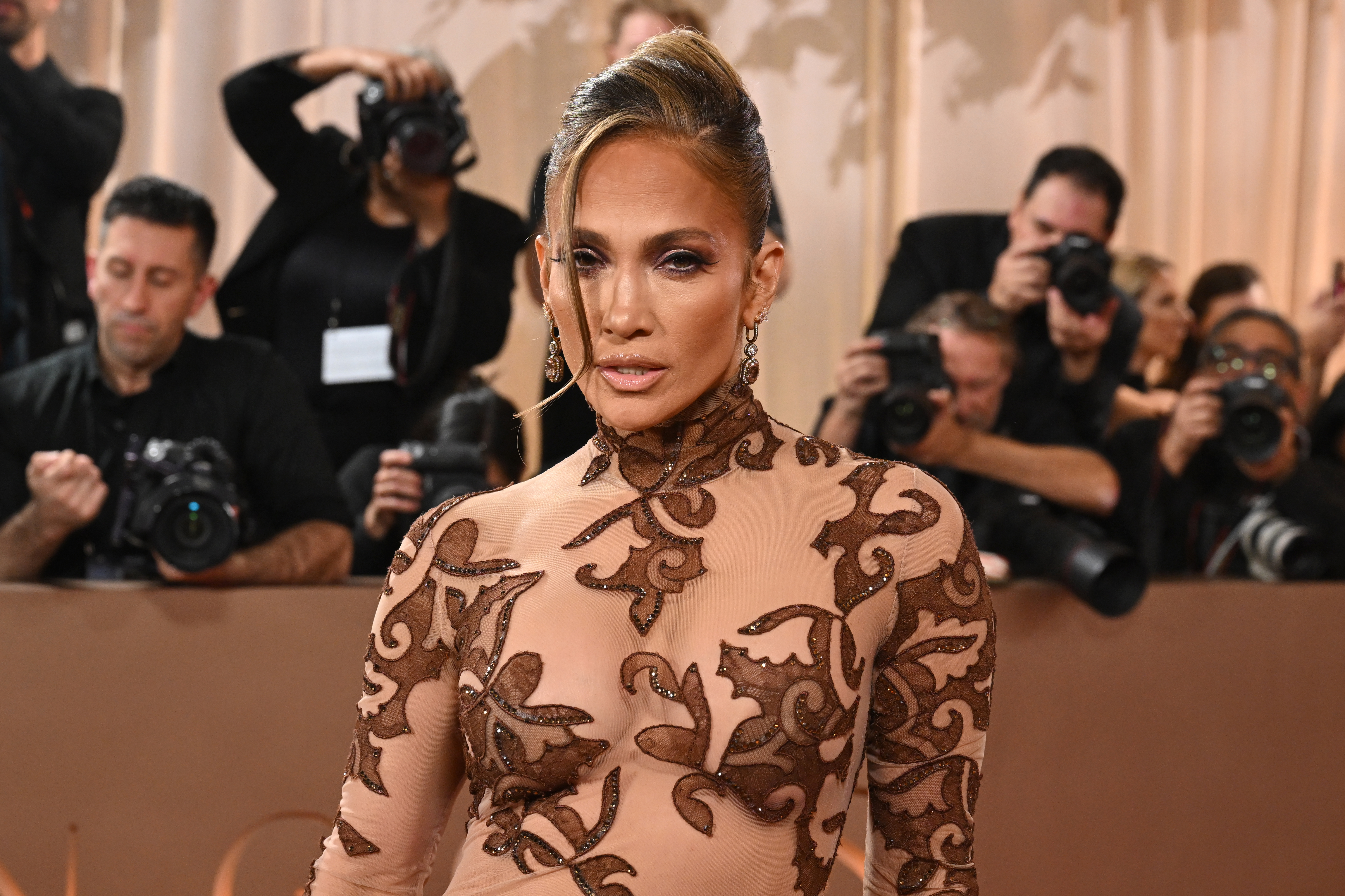 Jennifer Lopez silk dress