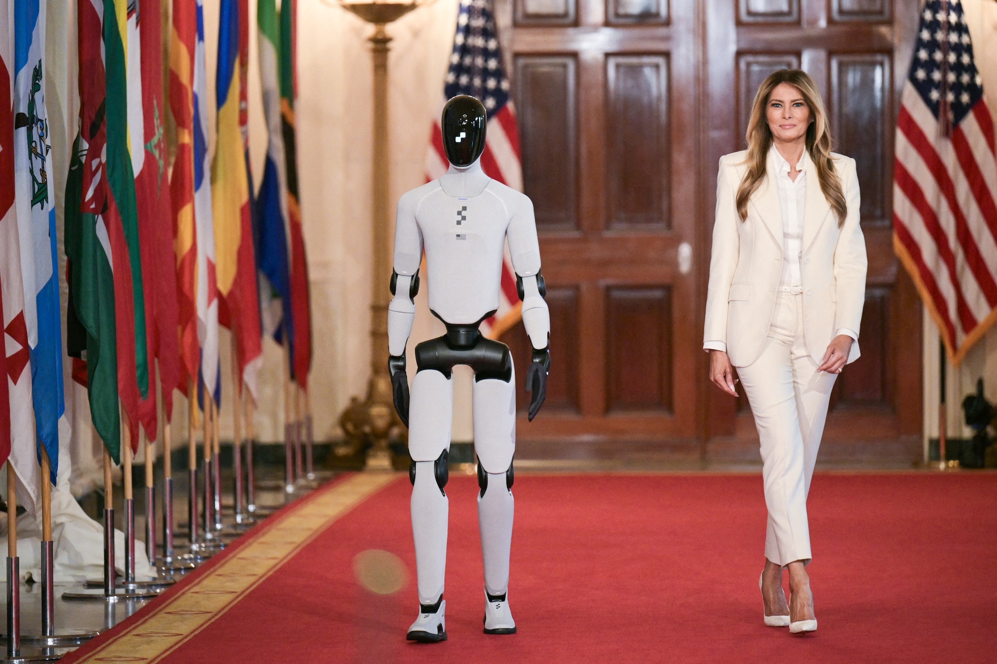 Melania Trump Hosts White House Summit With AI Robot — And the Internet Has Thoughts