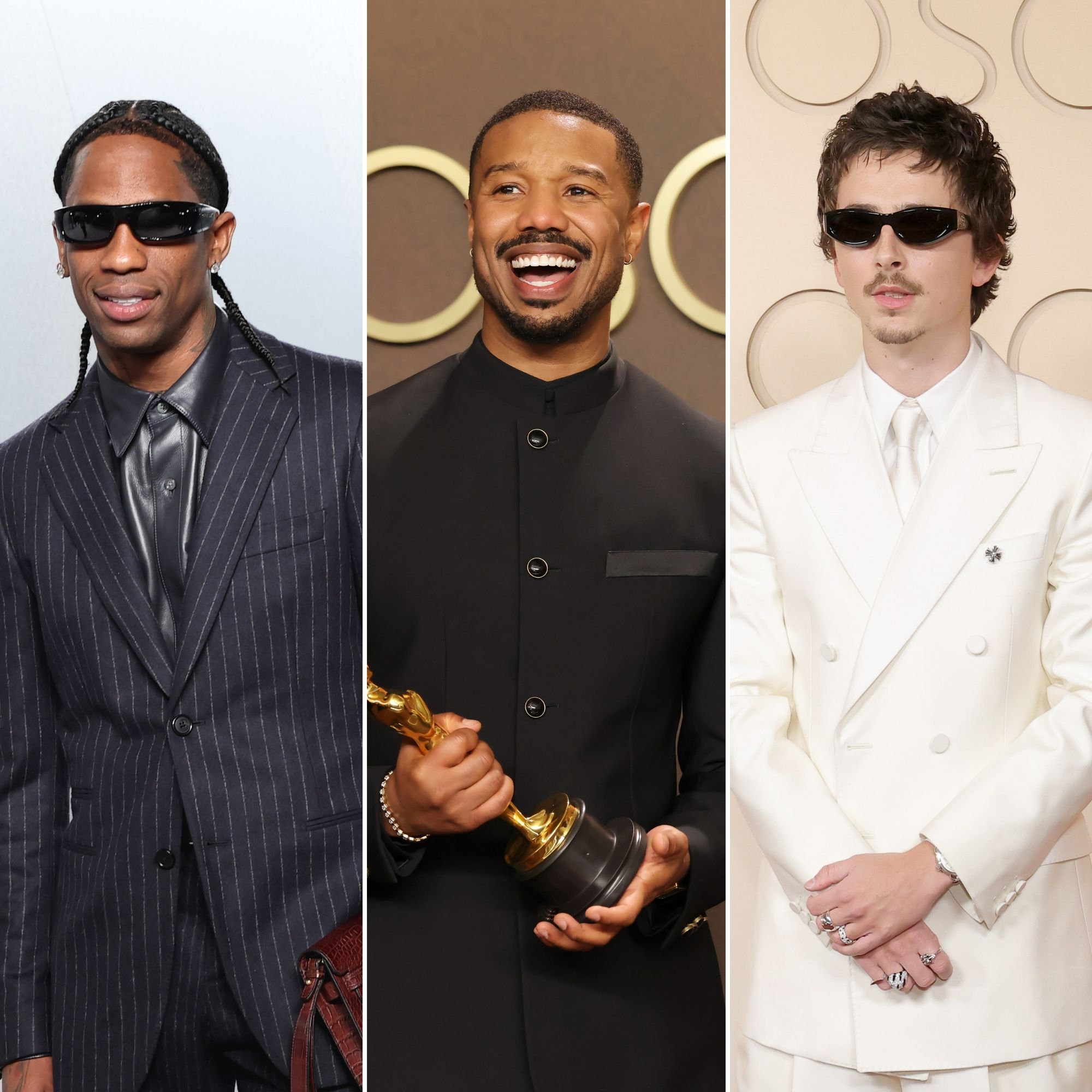 Travis Scott Supports Michael B. Jordan's Oscars Win Over Timothee Chalamet