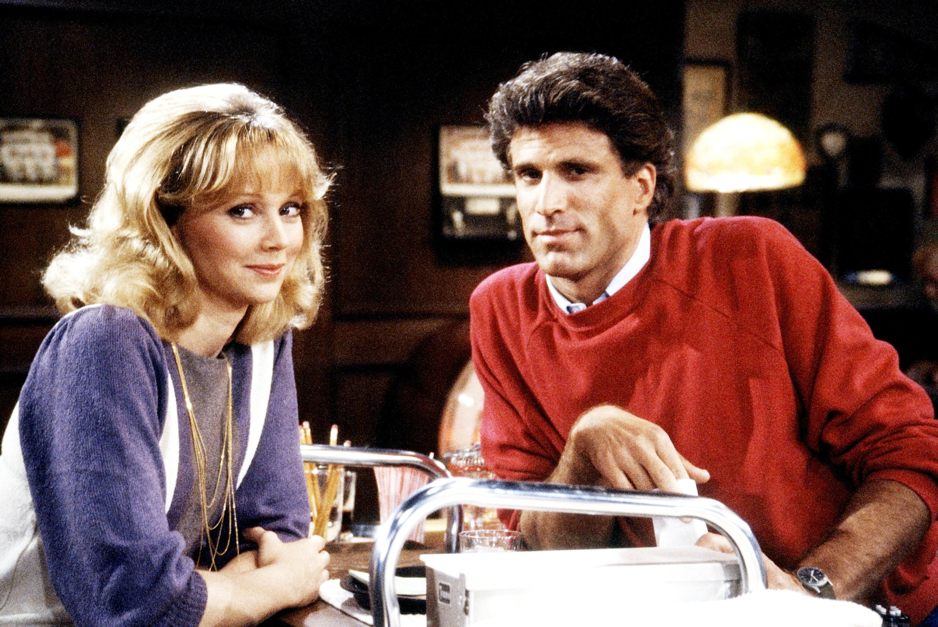 Shelly Long and Ted Danson in Cheers