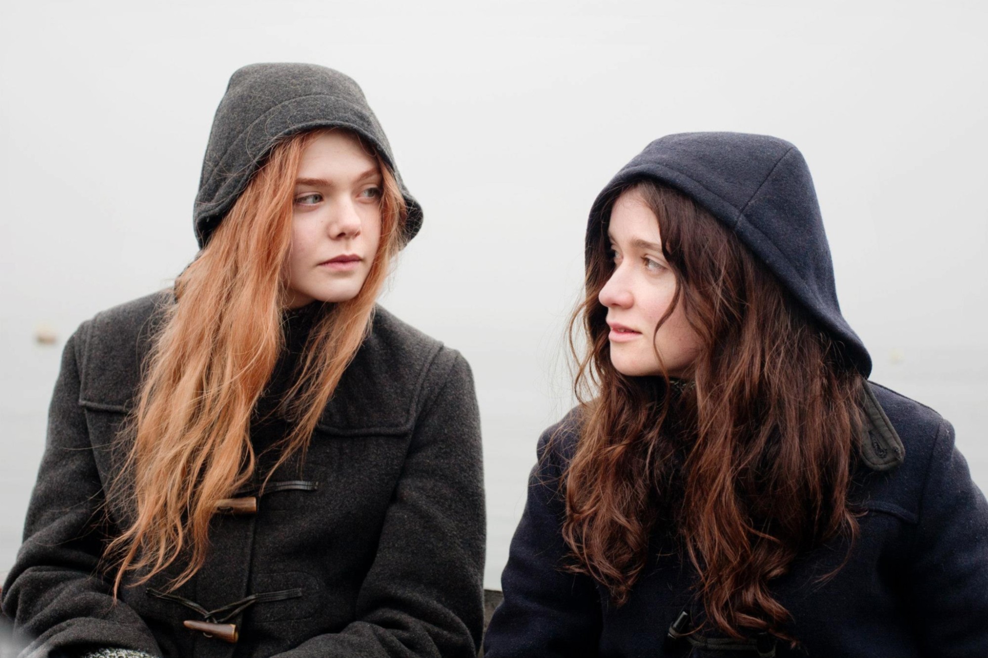 Elle Fanning and Alice Englert in Ginger & Rosa